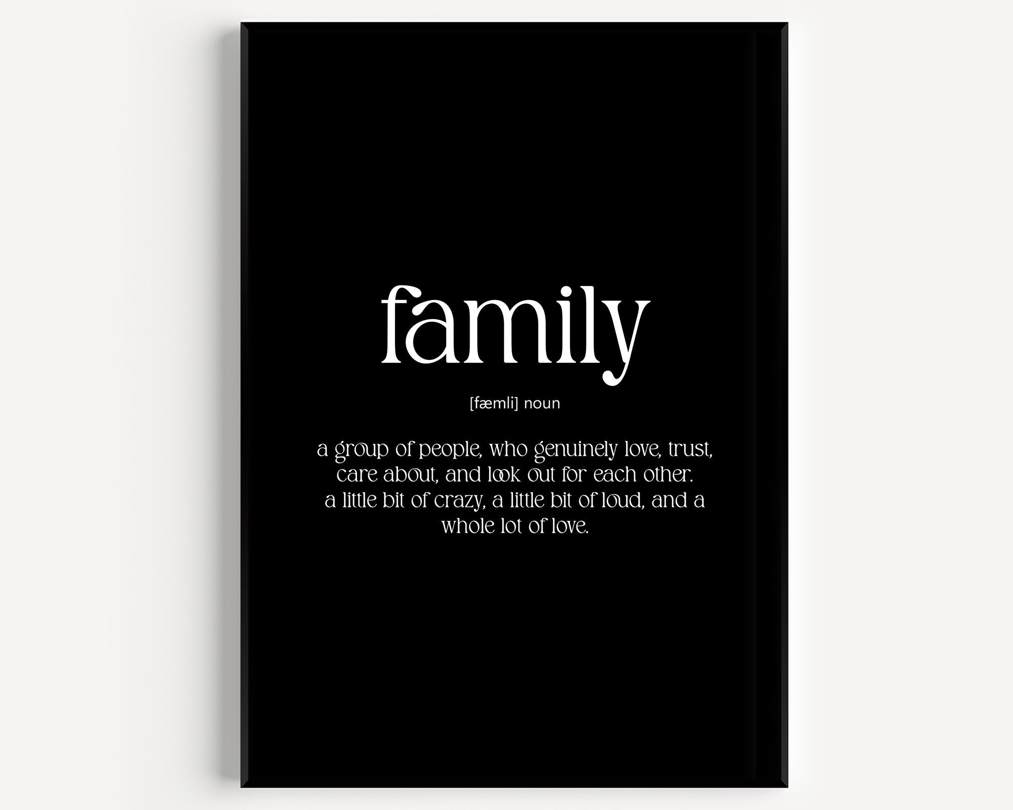 Family Definition Print - Magic Posters