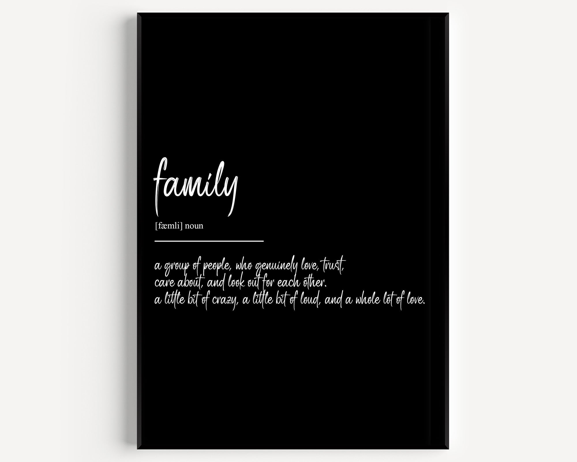 Family Definition Print - Magic Posters