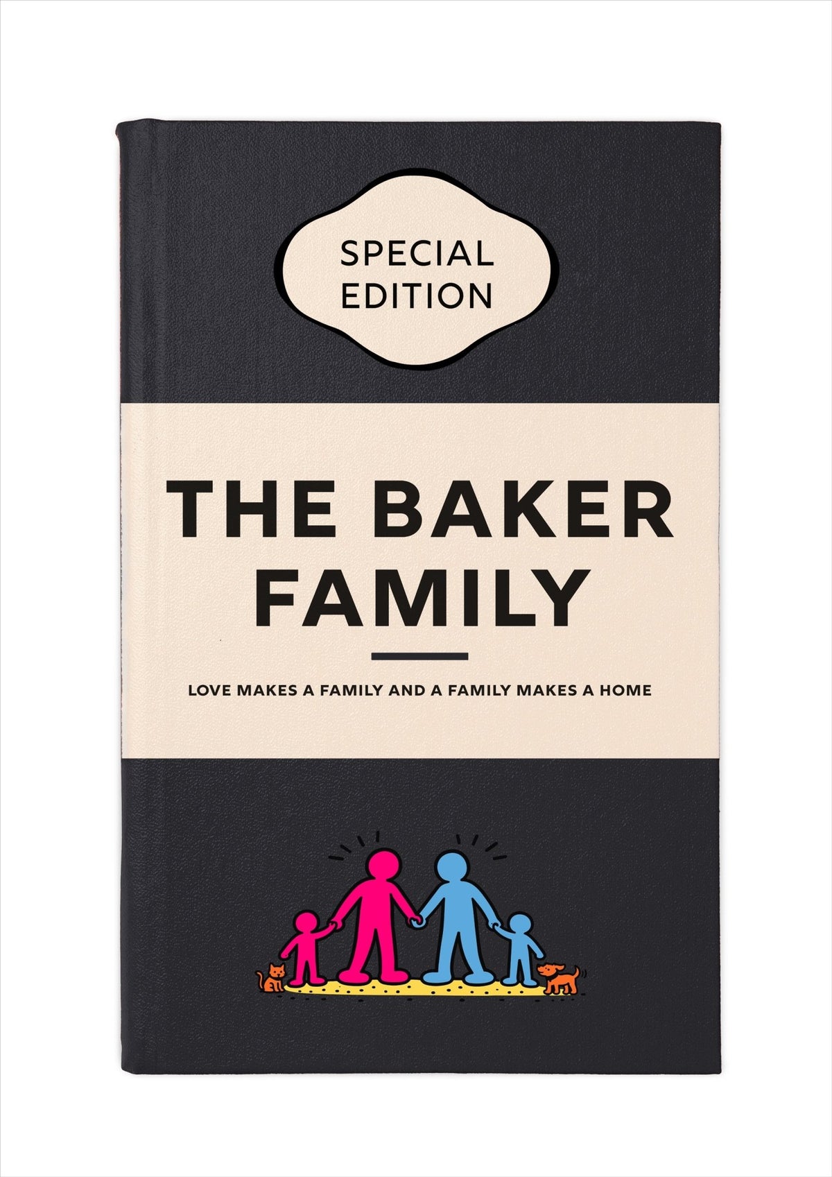 Personalised Book Cover Art Print (Family Pop Art Edition)
