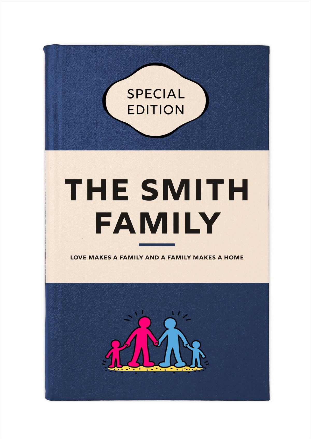 Personalised Book Cover Art Print (Family Pop Art Edition)