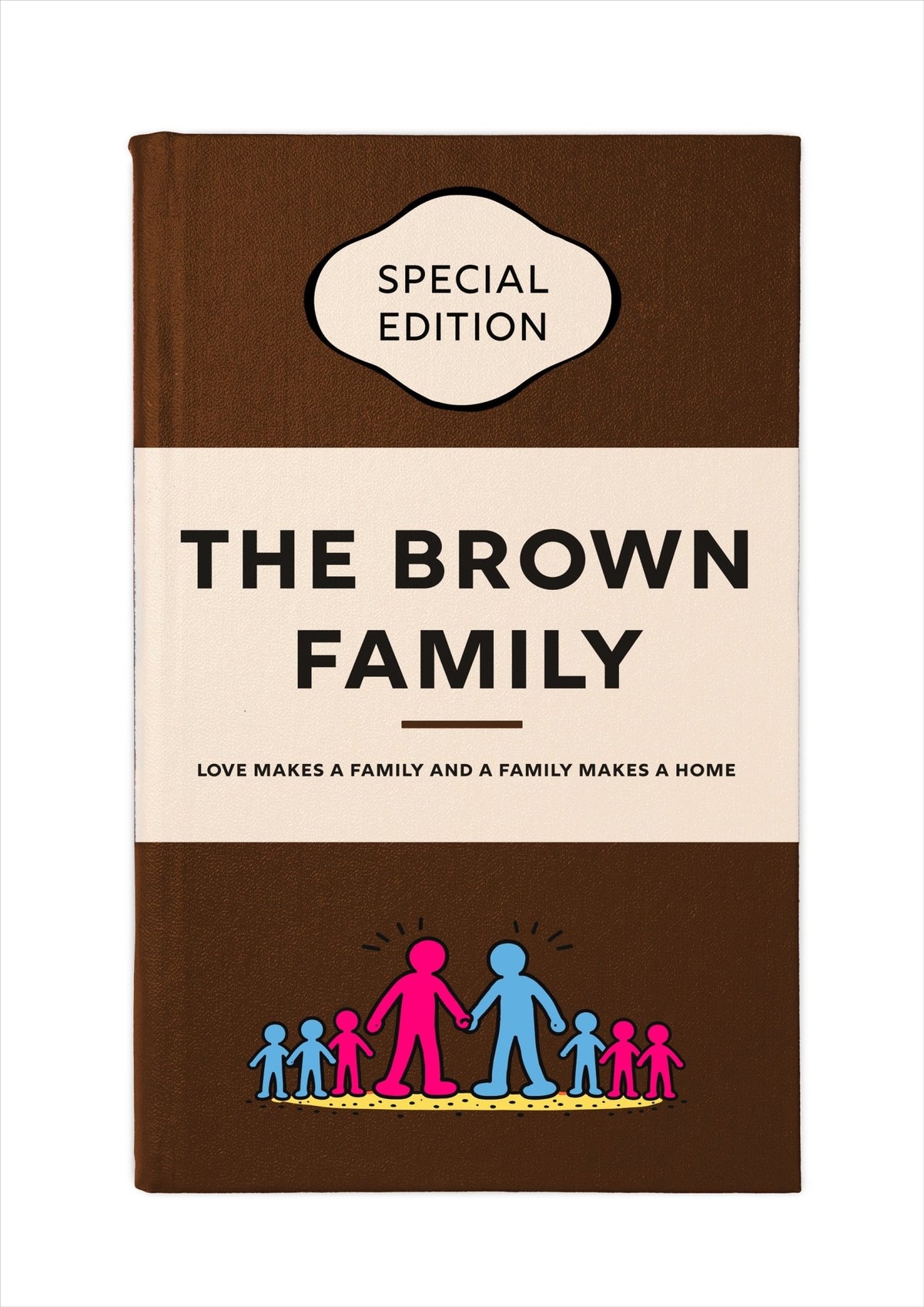 Personalised Book Cover Art Print (Family Pop Art Edition)