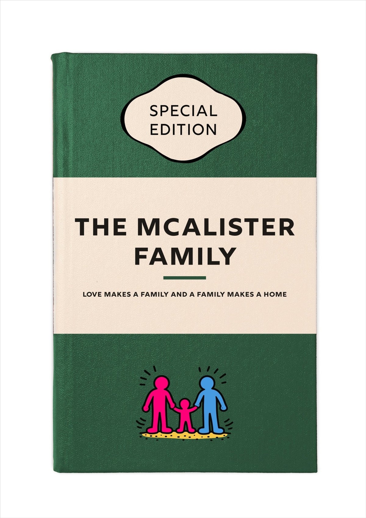Personalised Book Cover Art Print (Family Pop Art Edition)