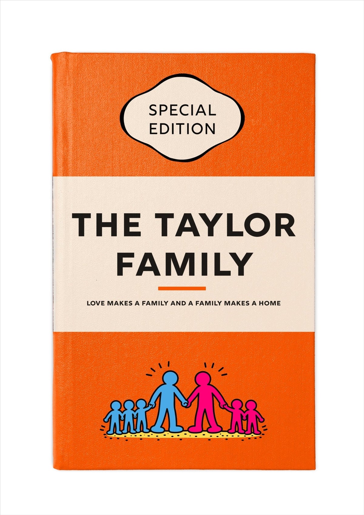 Personalised Book Cover Art Print (Family Pop Art Edition)