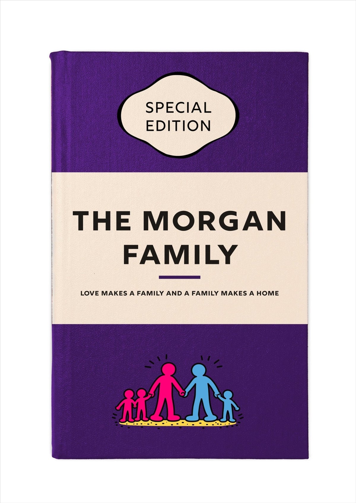 Personalised Book Cover Art Print (Family Pop Art Edition)