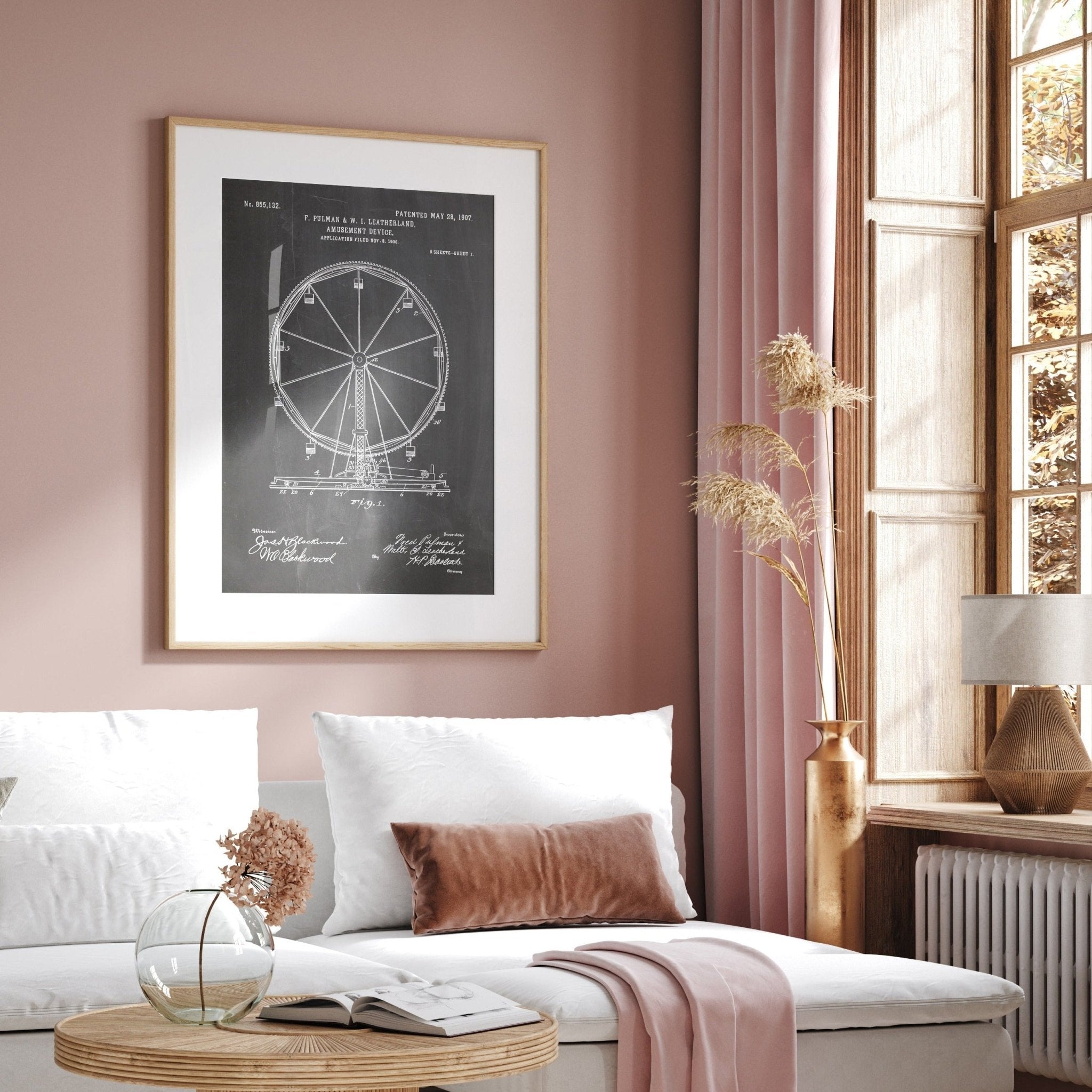 Ferris Wheel 1907 Patent Print - Magic Posters