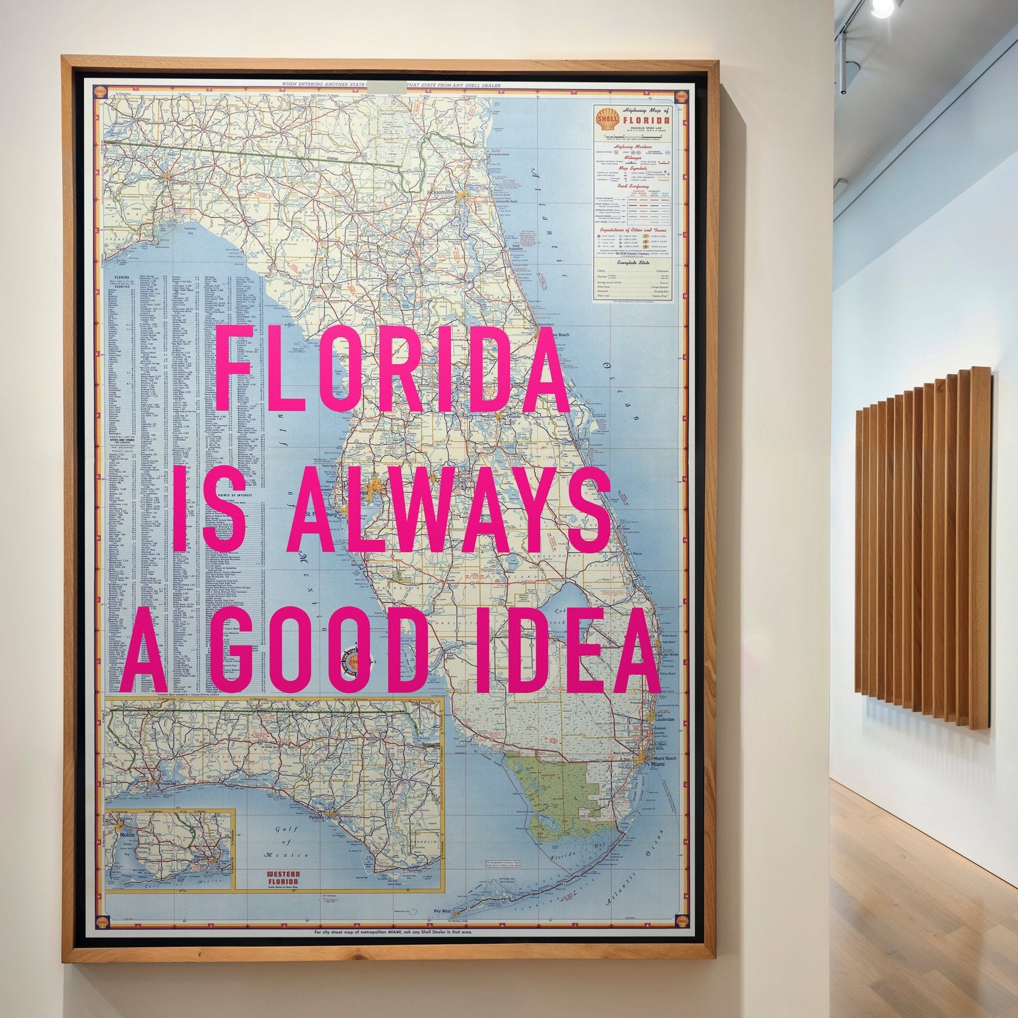 Florida Retro Pop Art Map Print - Magic Posters