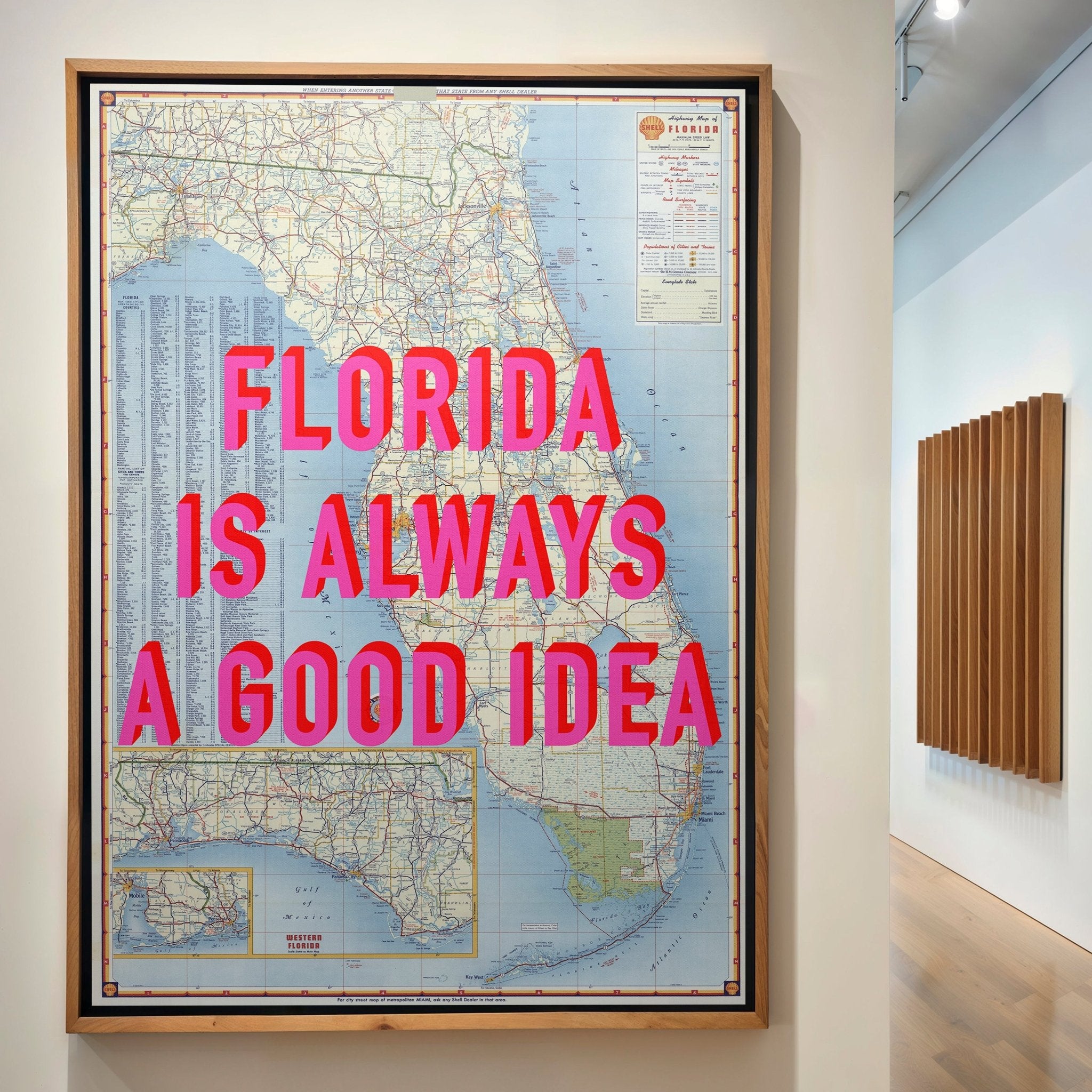 Florida Retro Pop Art Map Print - Magic Posters