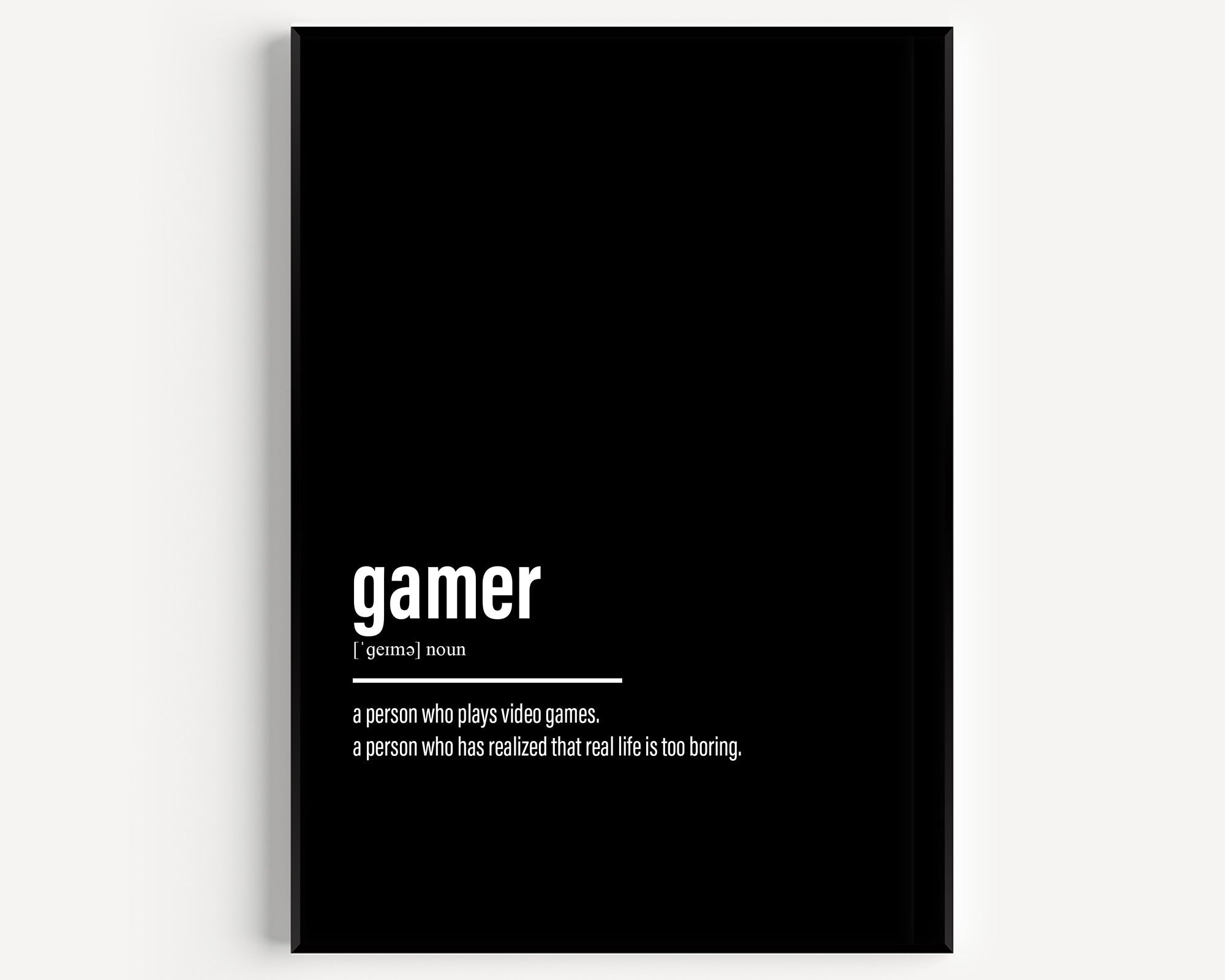 Gamer Definition Print - Magic Posters