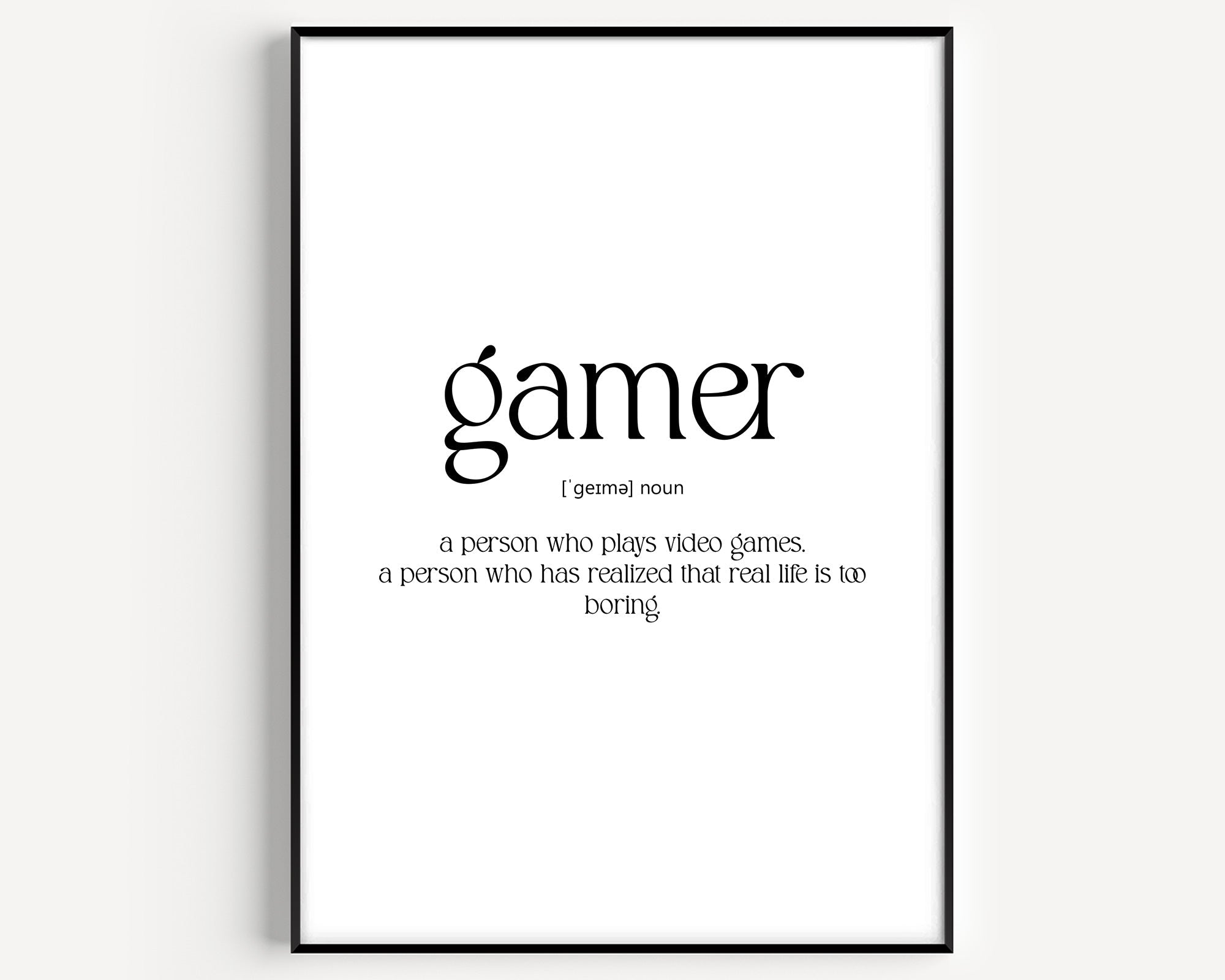 Gamer Definition Print - Magic Posters