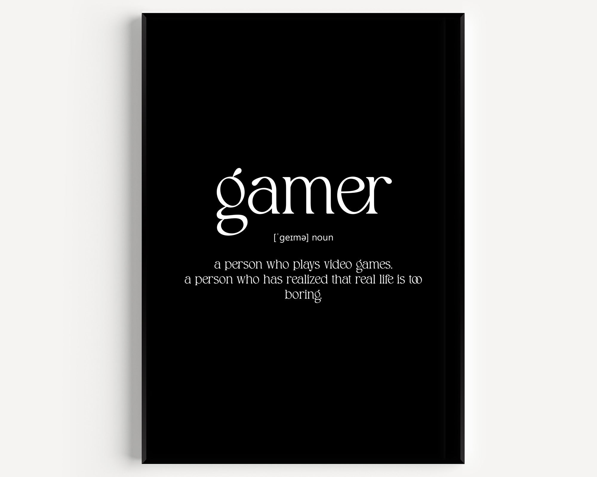 Gamer Definition Print - Magic Posters
