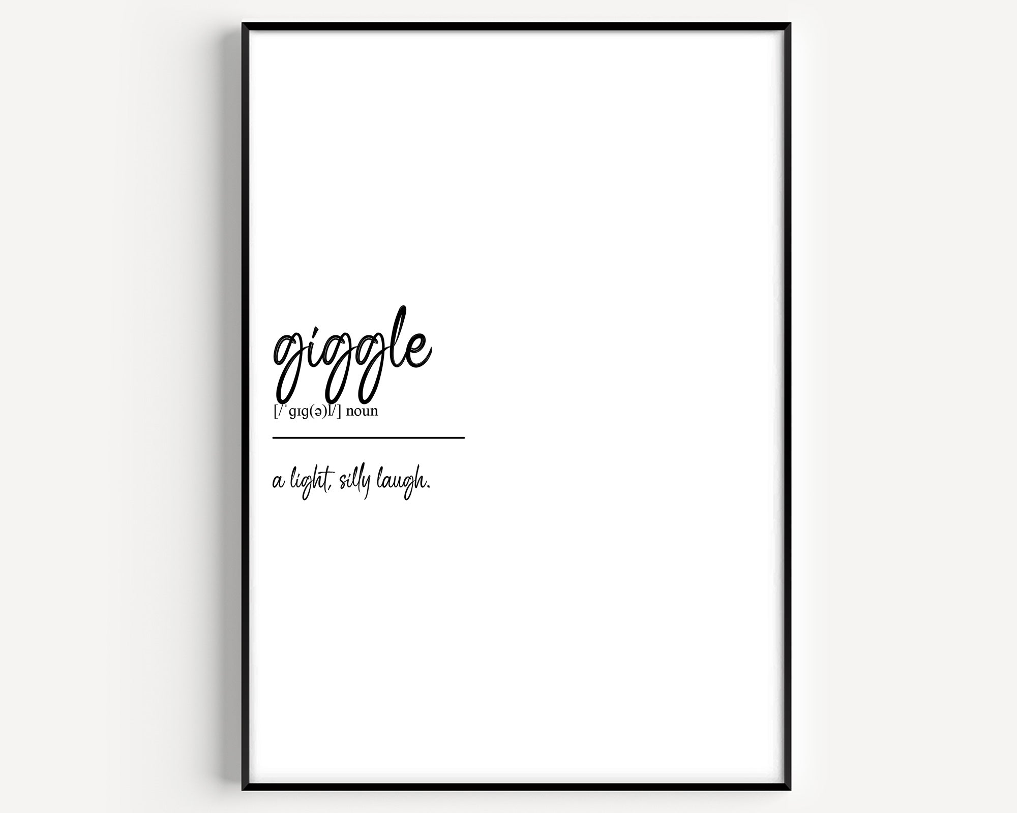Giggle Definition Print - Magic Posters