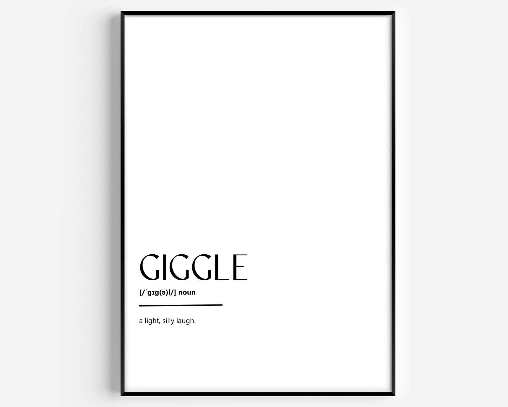 Giggle Definition Print - Magic Posters