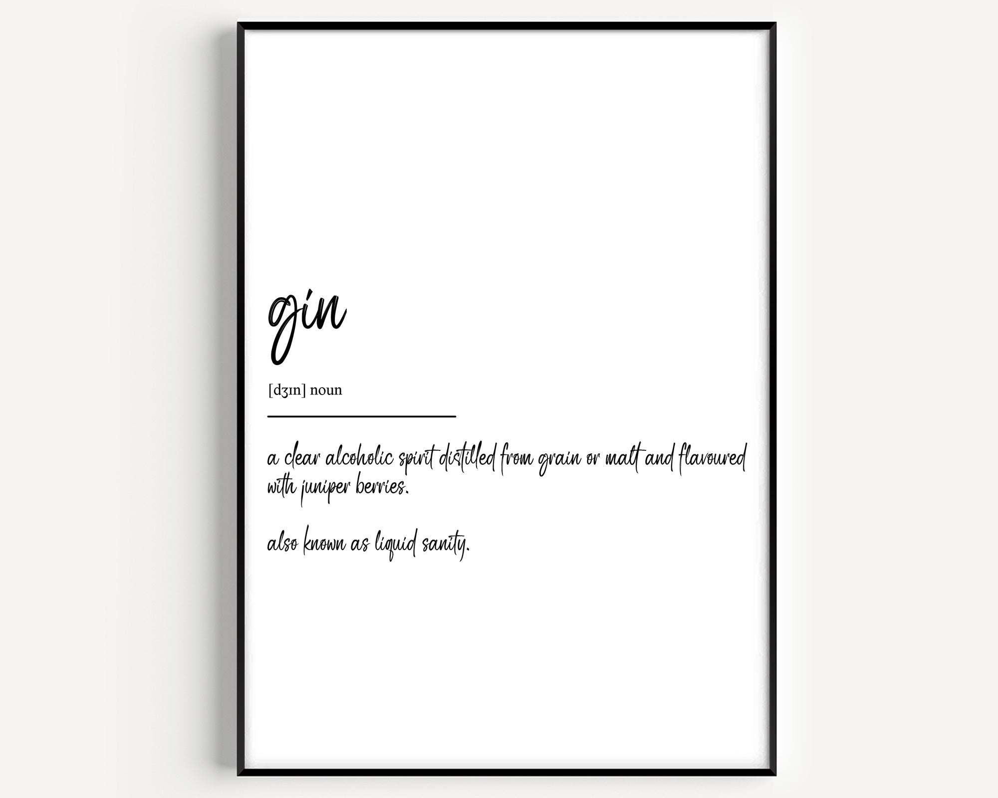 Gin Definition Print - Magic Posters