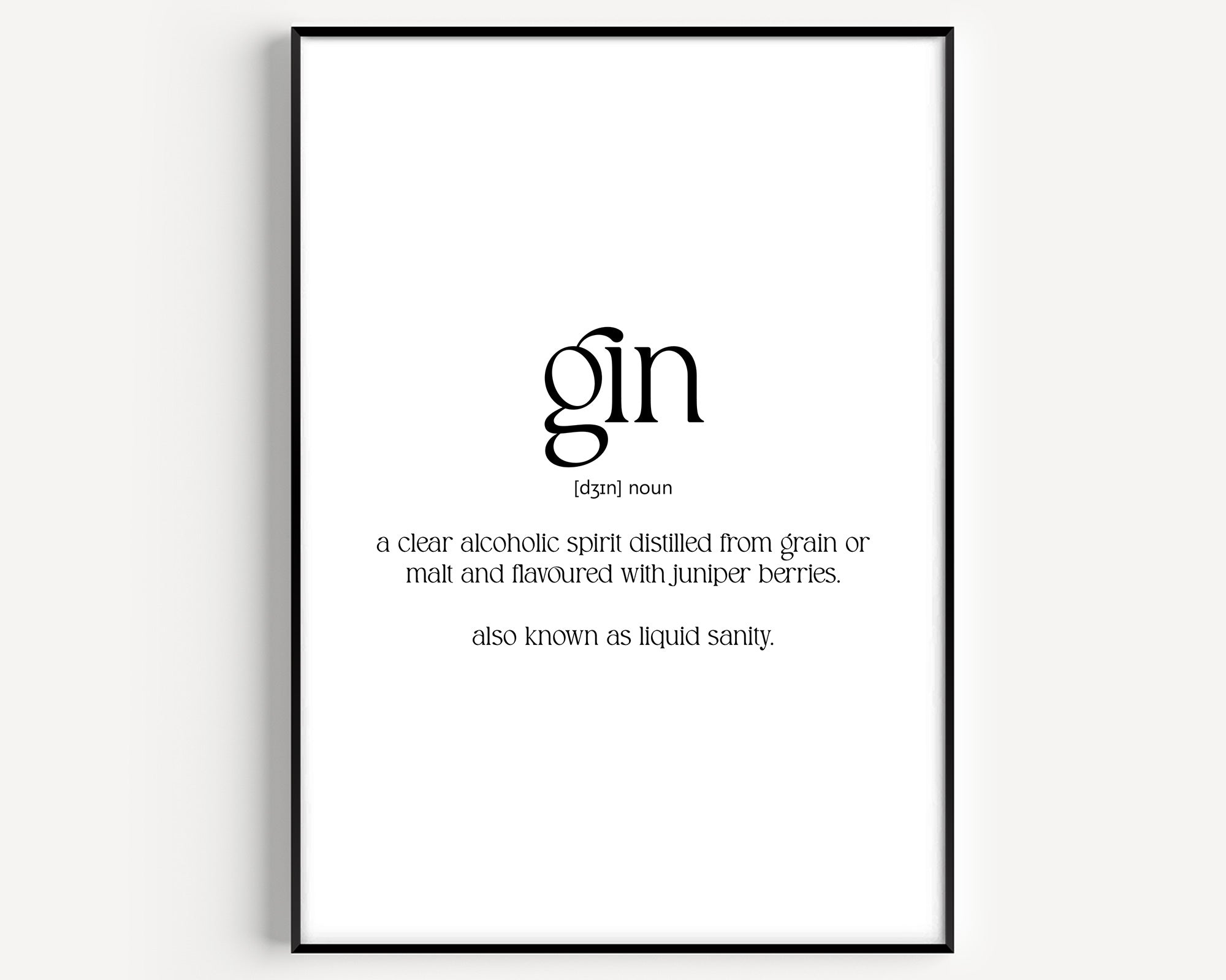 Gin Definition Print - Magic Posters