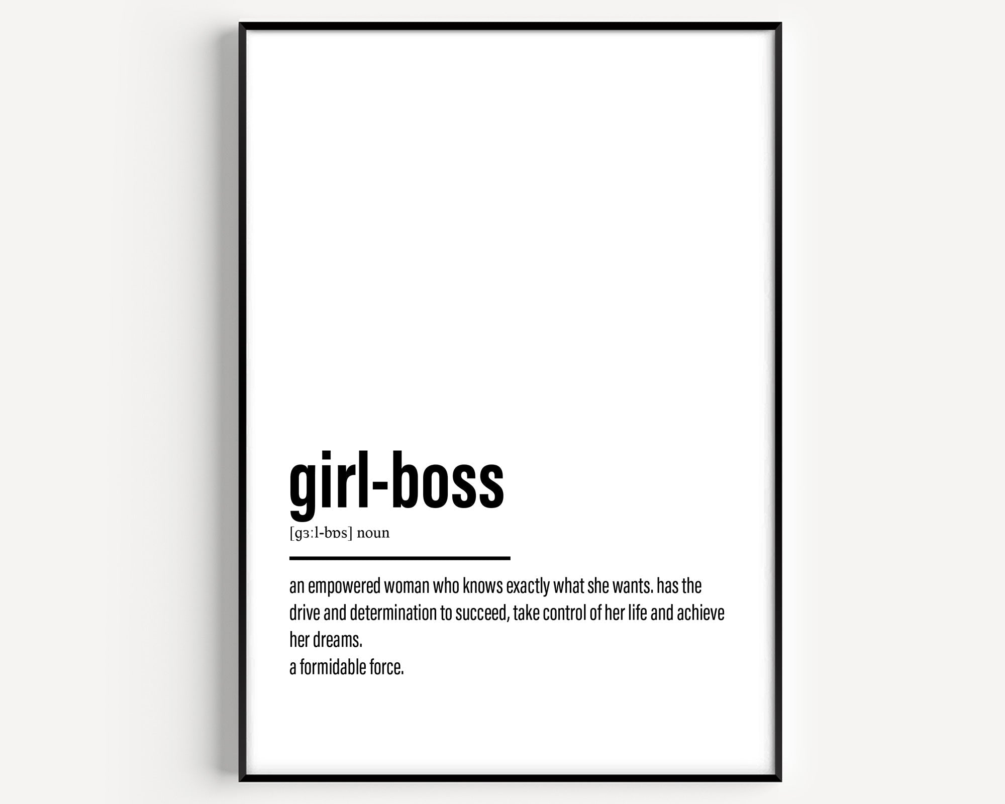 Girl Boss Definition Print - Magic Posters