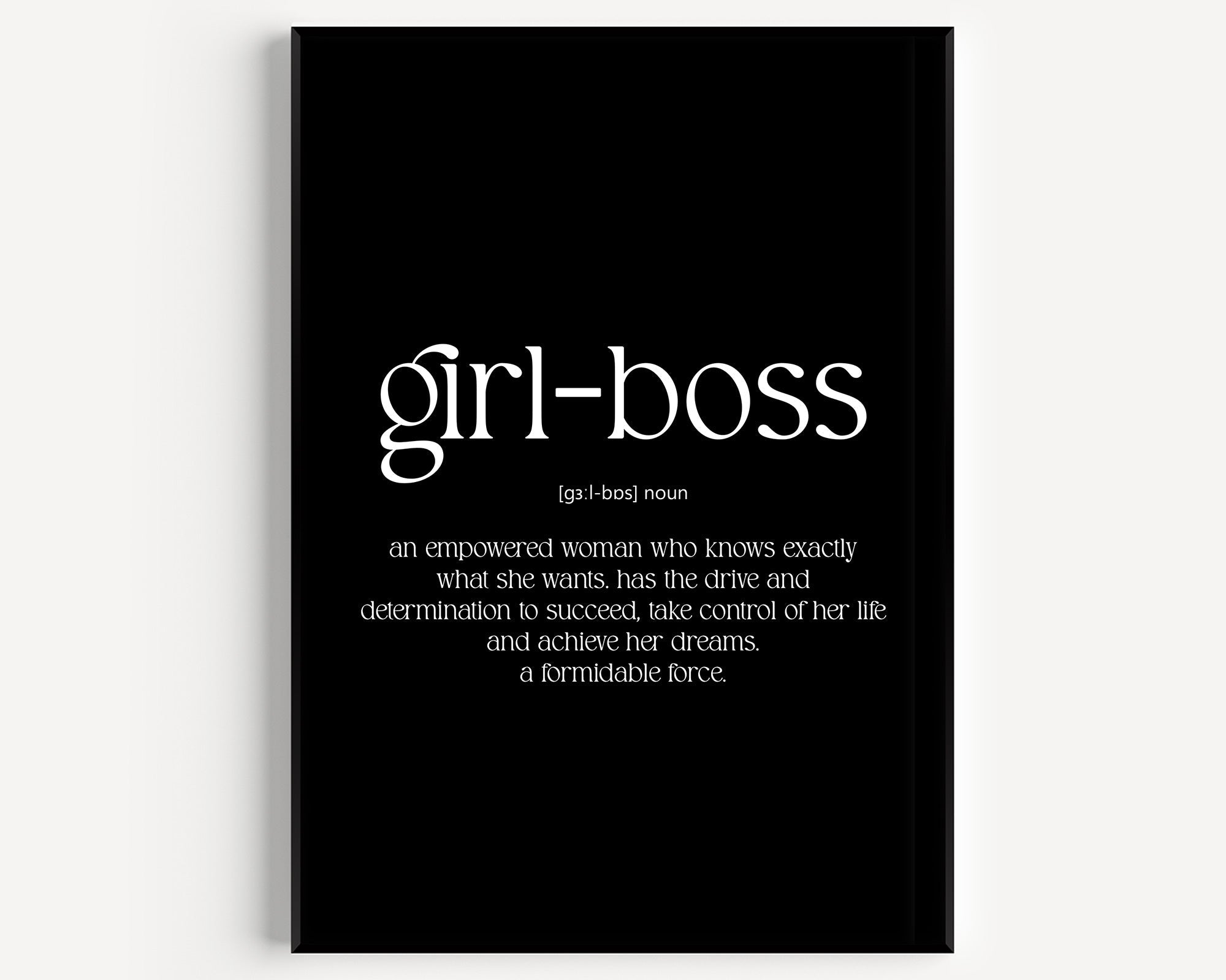 Girl Boss Definition Print - Magic Posters