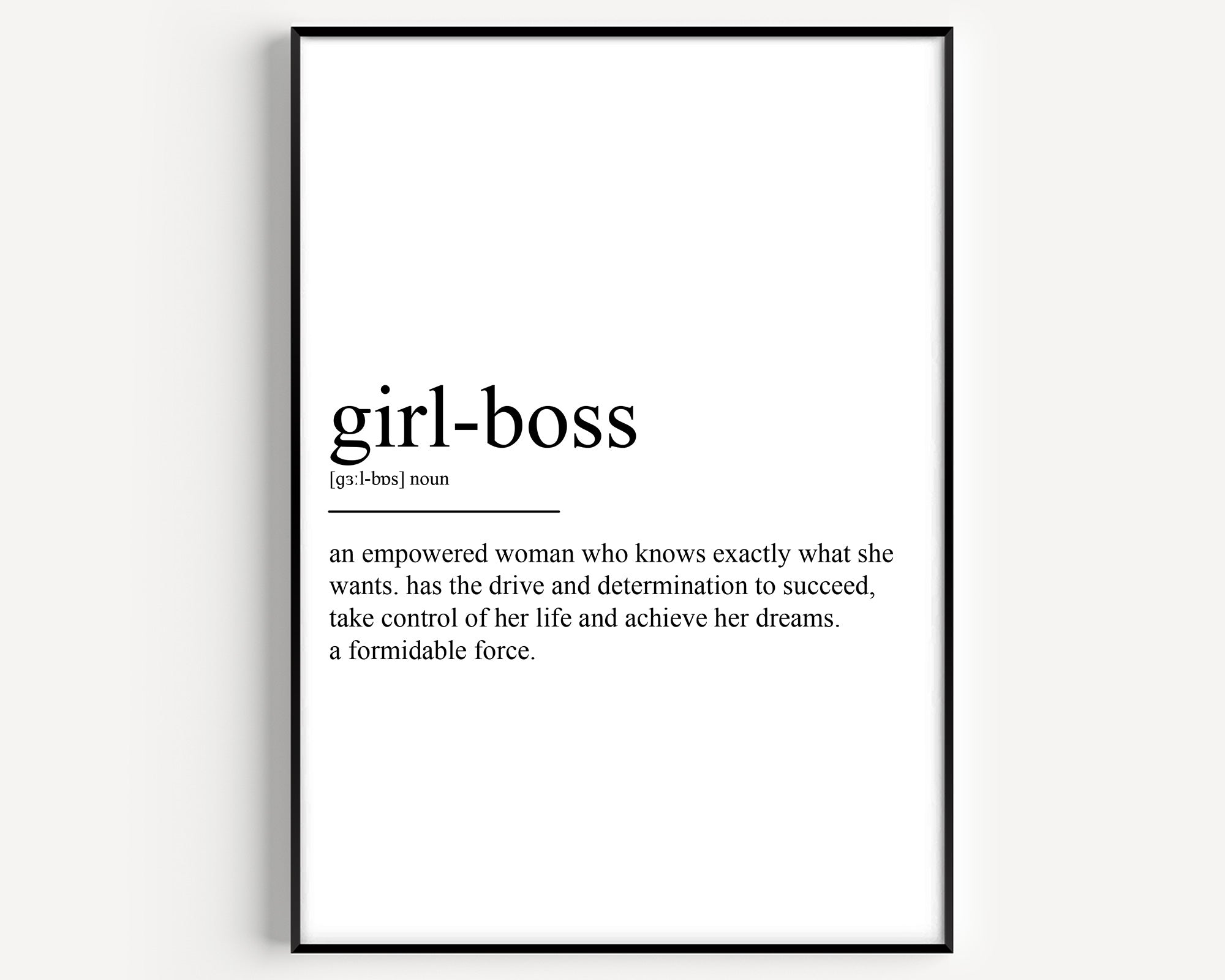 Girl Boss Definition Print - Magic Posters