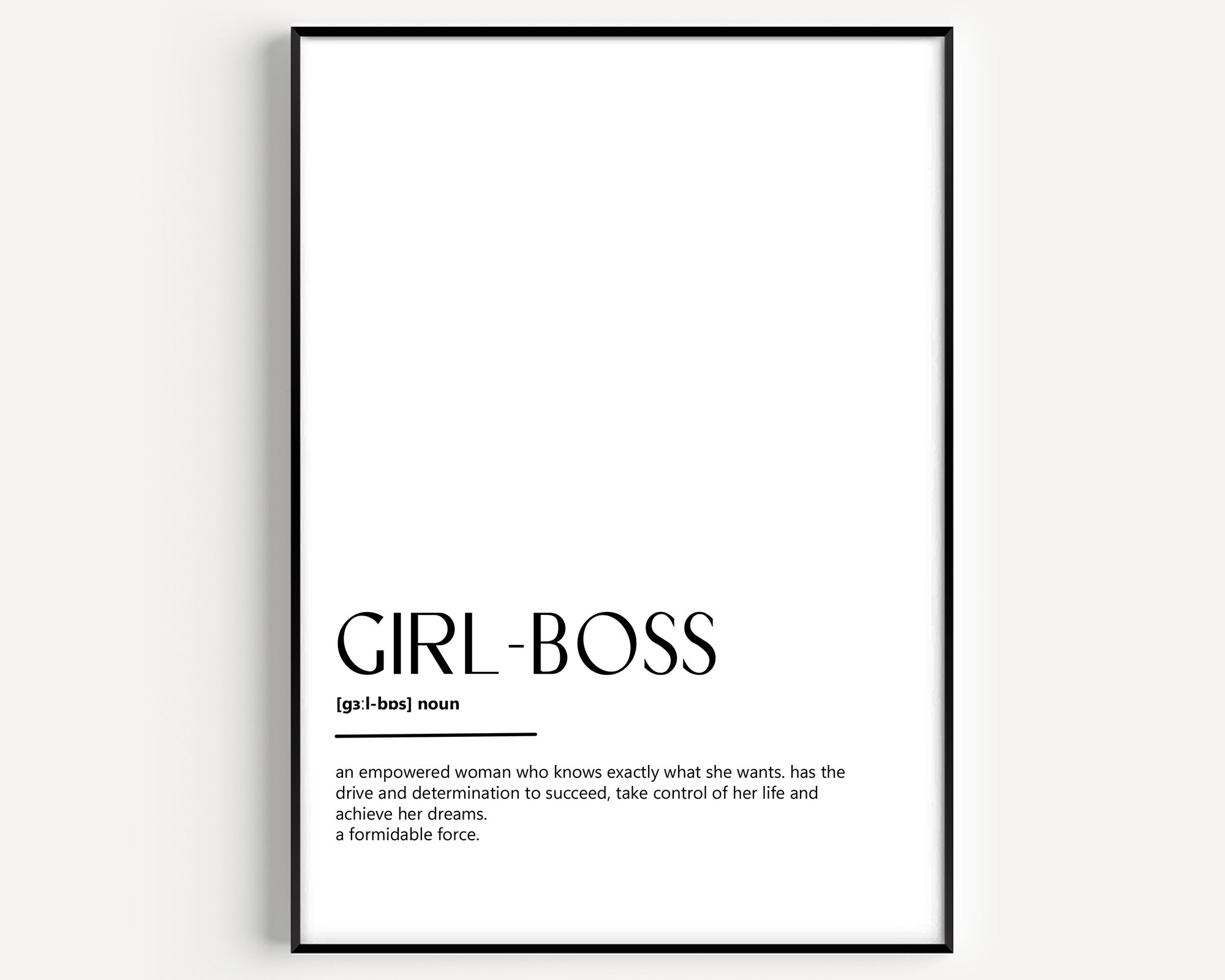 Girl Boss Definition Print - Magic Posters