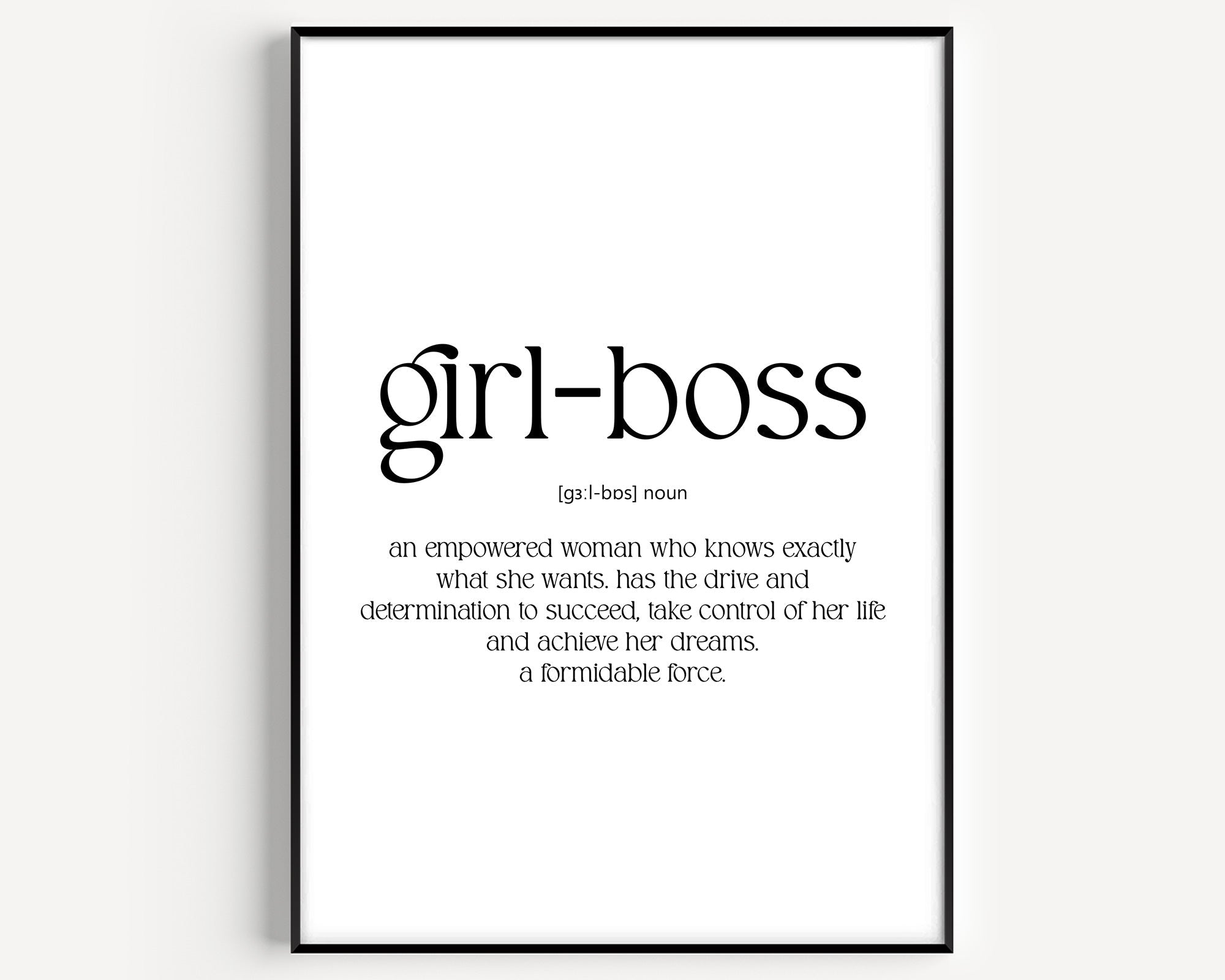 Girl Boss Definition Print - Magic Posters