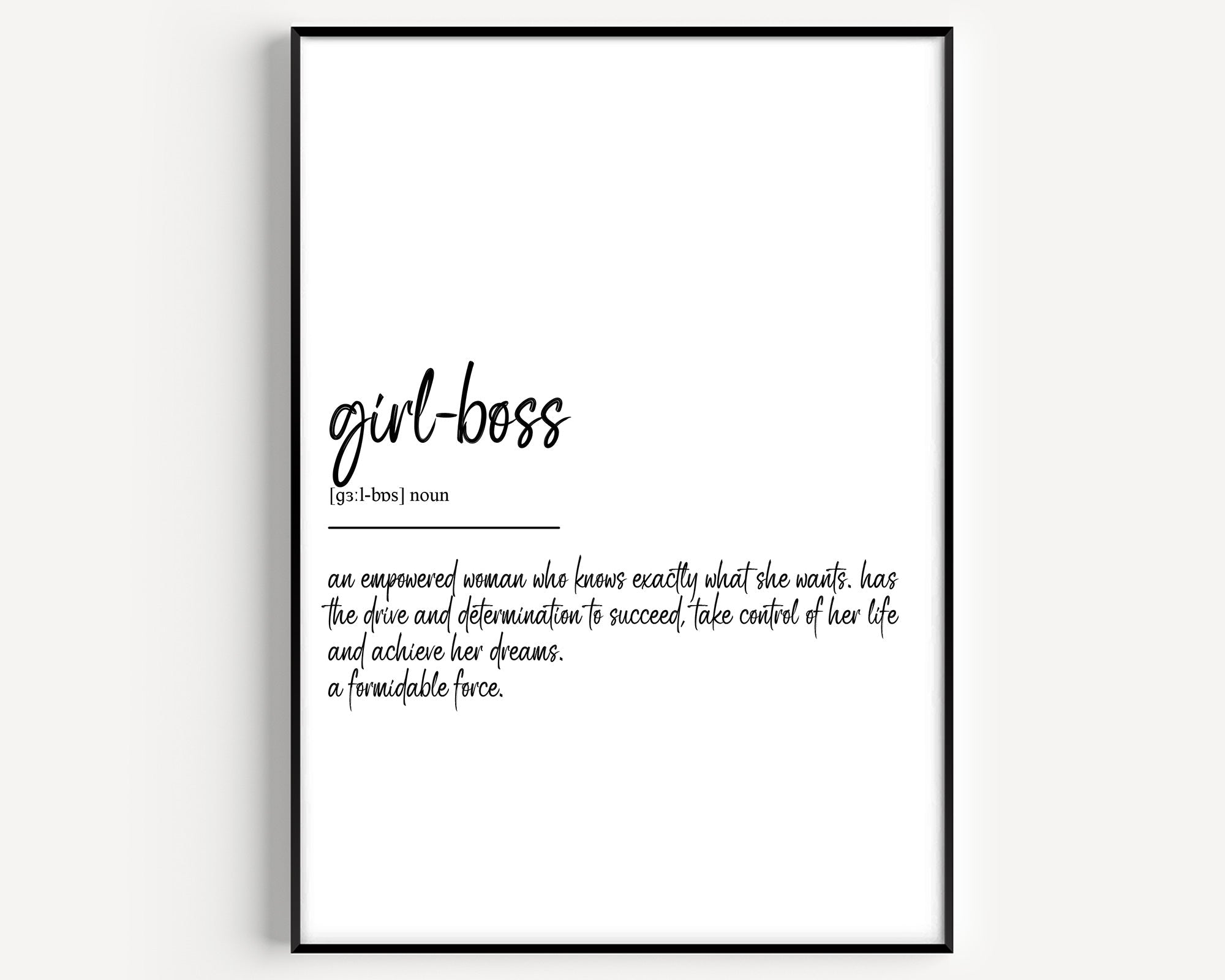 Girl Boss Definition Print - Magic Posters