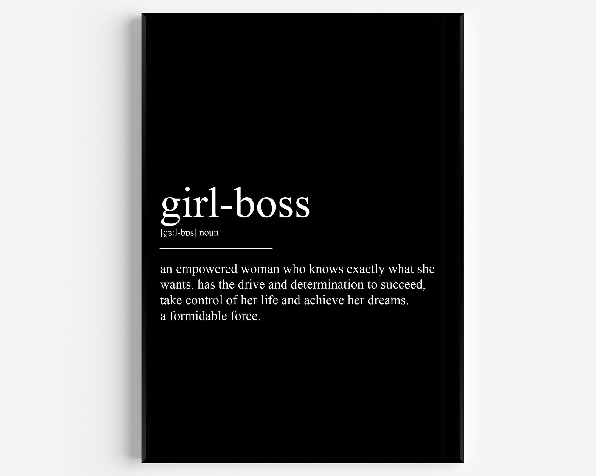 Girl Boss Definition Print - Magic Posters