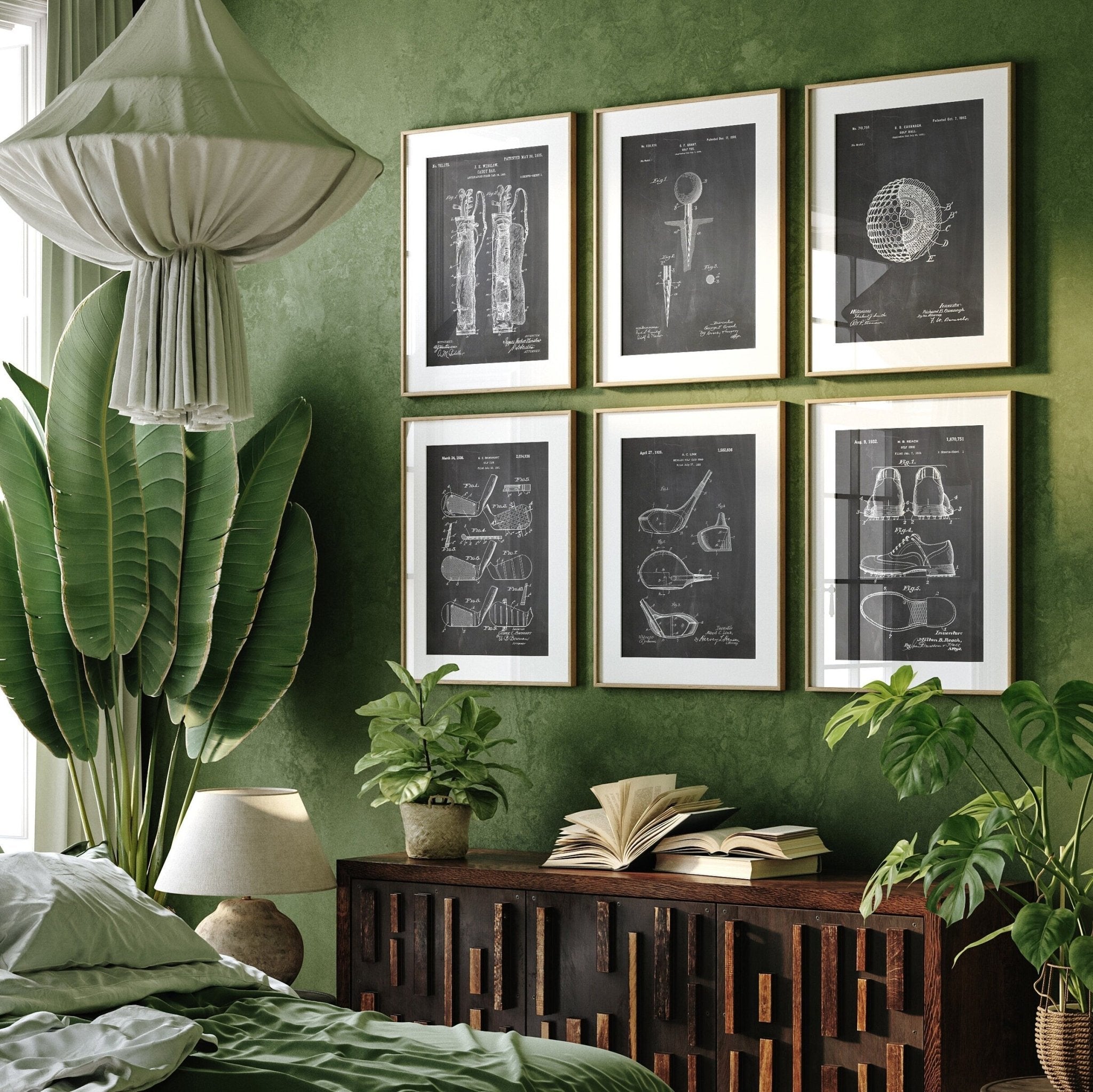 Golf Set Of 6 Patent Prints V2 - Magic Posters