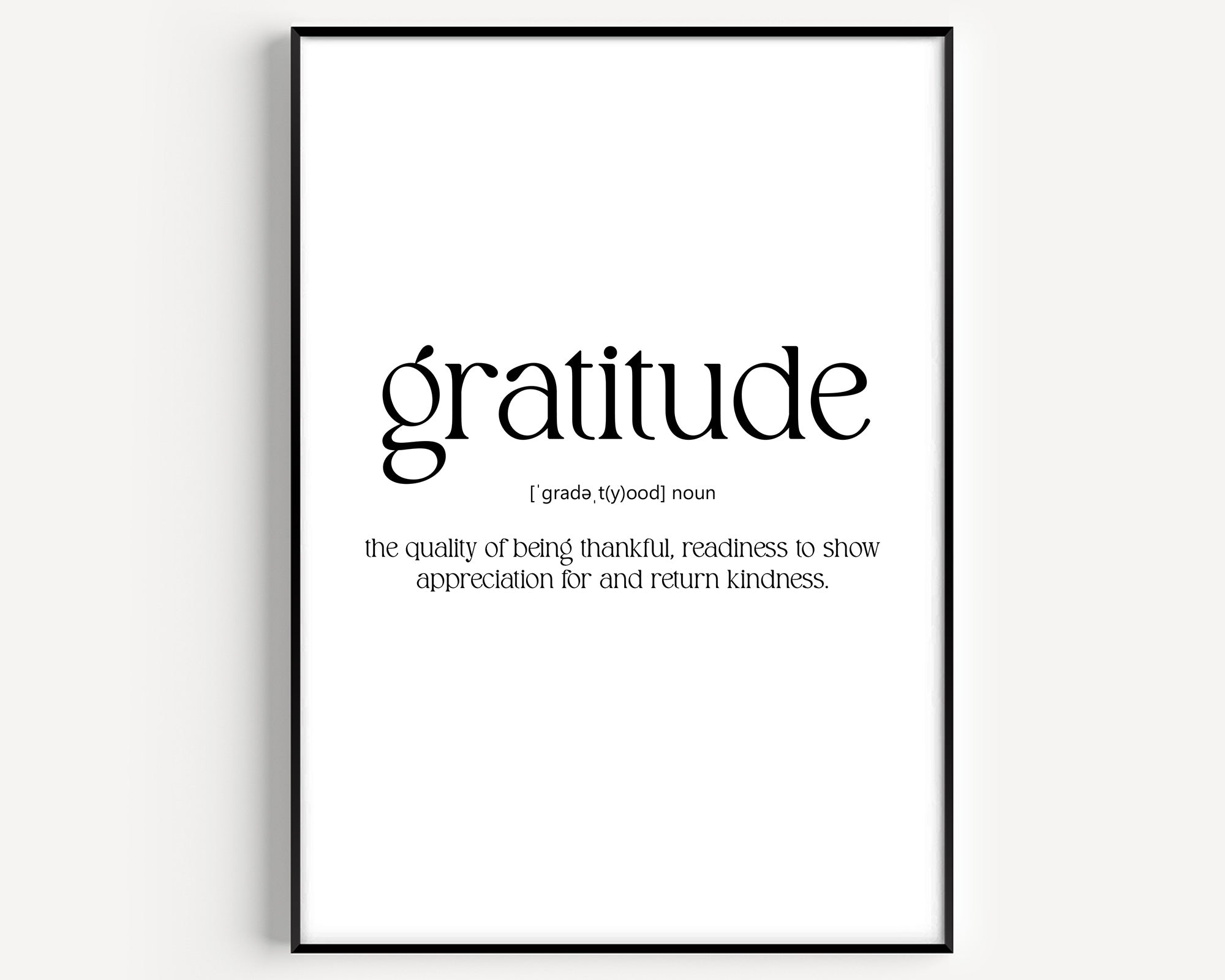 Gratitude Definition Print - Magic Posters