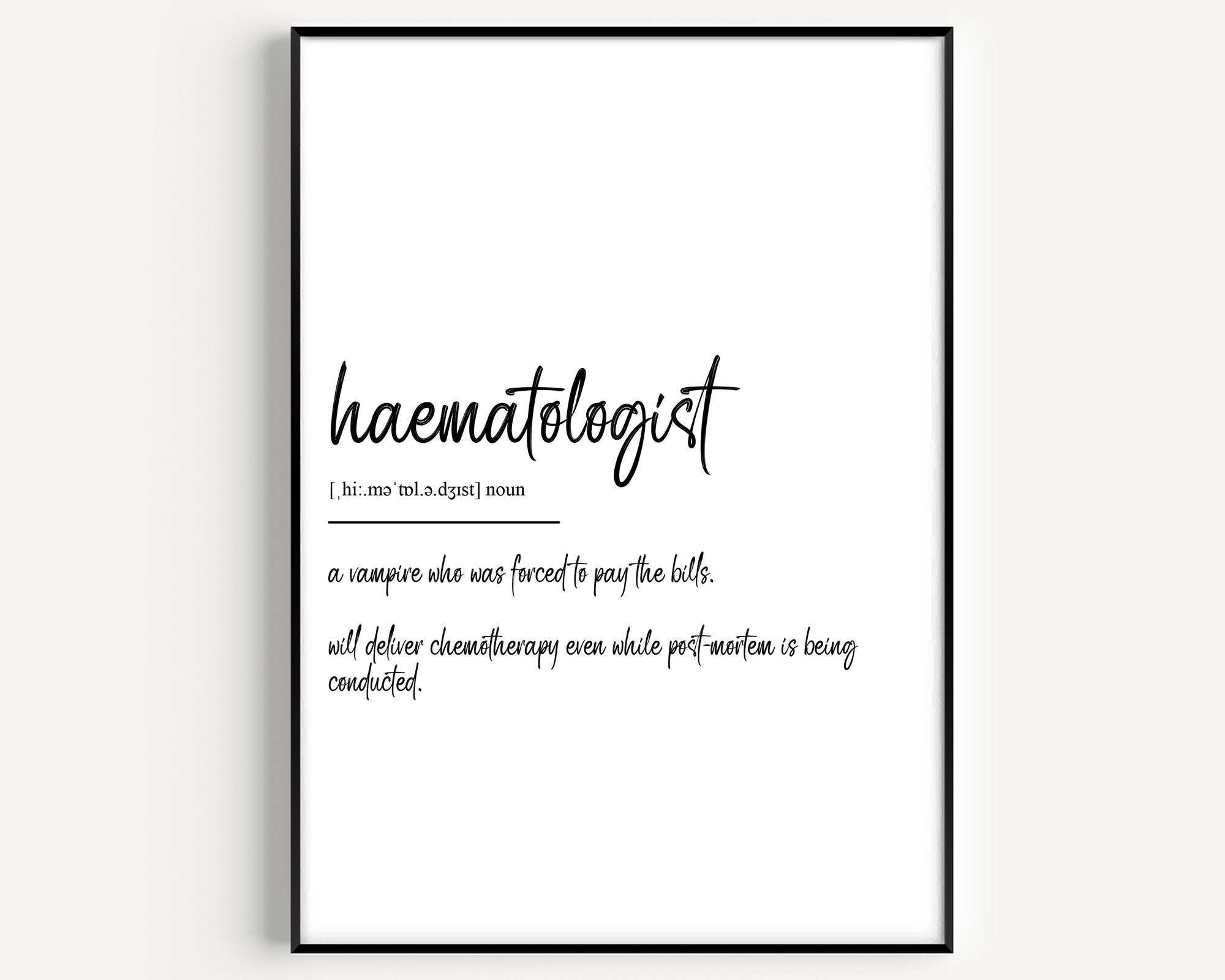 Haematologist Definition Print - Magic Posters