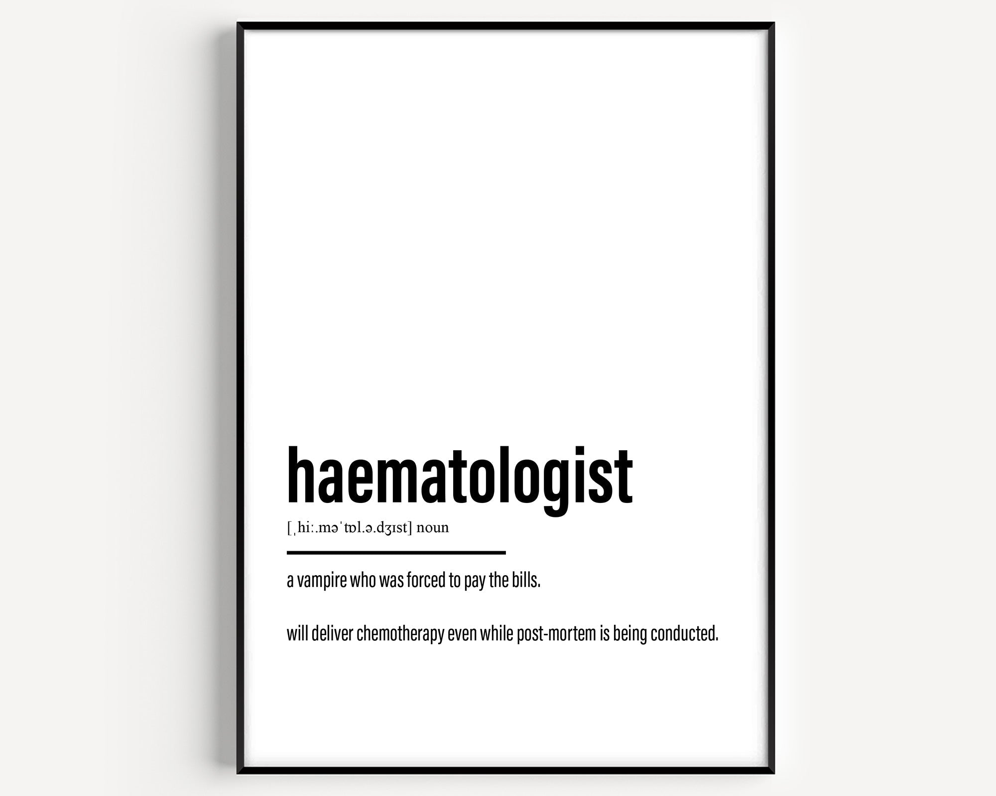 Haematologist Definition Print - Magic Posters