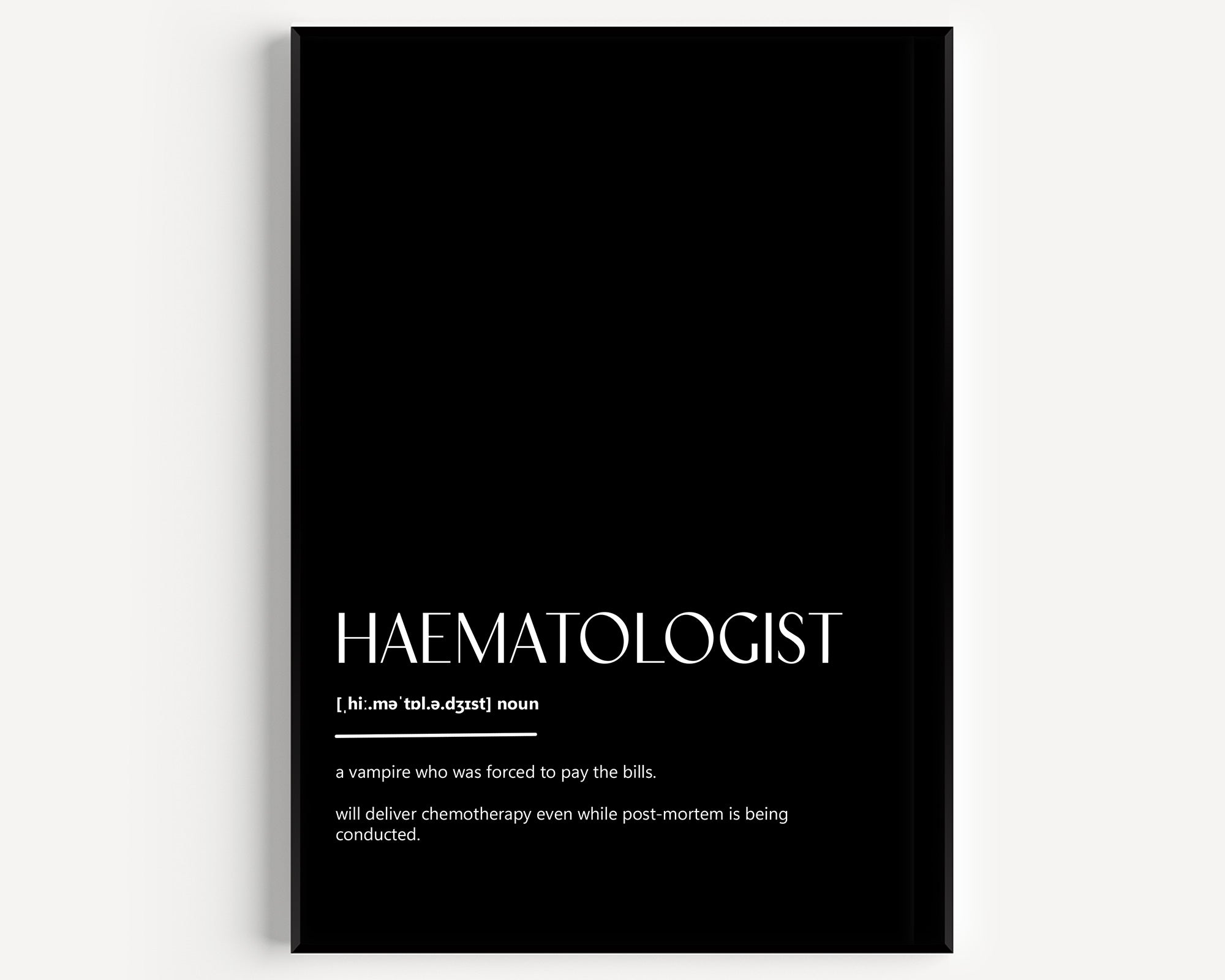Haematologist Definition Print - Magic Posters