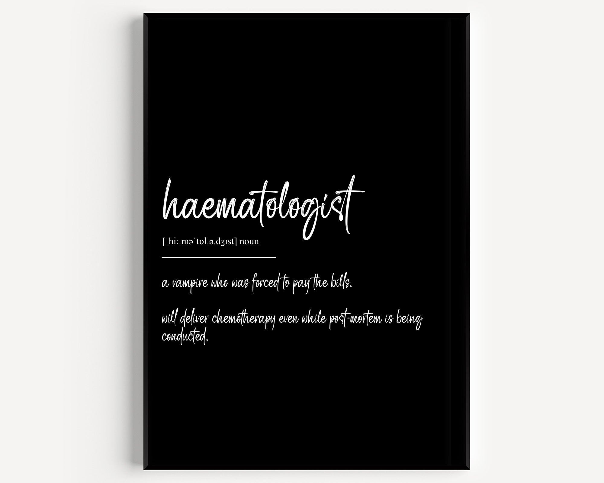 Haematologist Definition Print - Magic Posters
