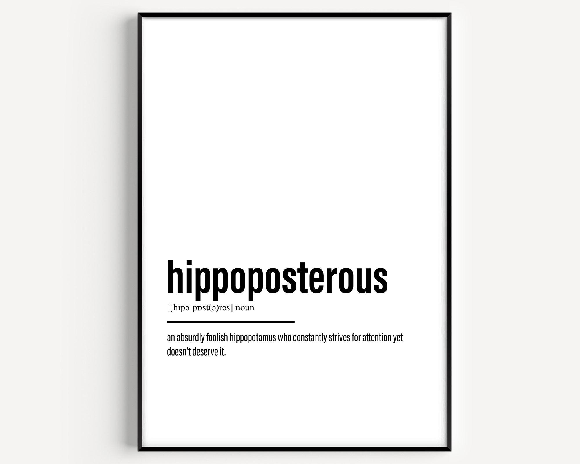 Hippoposterous Definition Print - Magic Posters