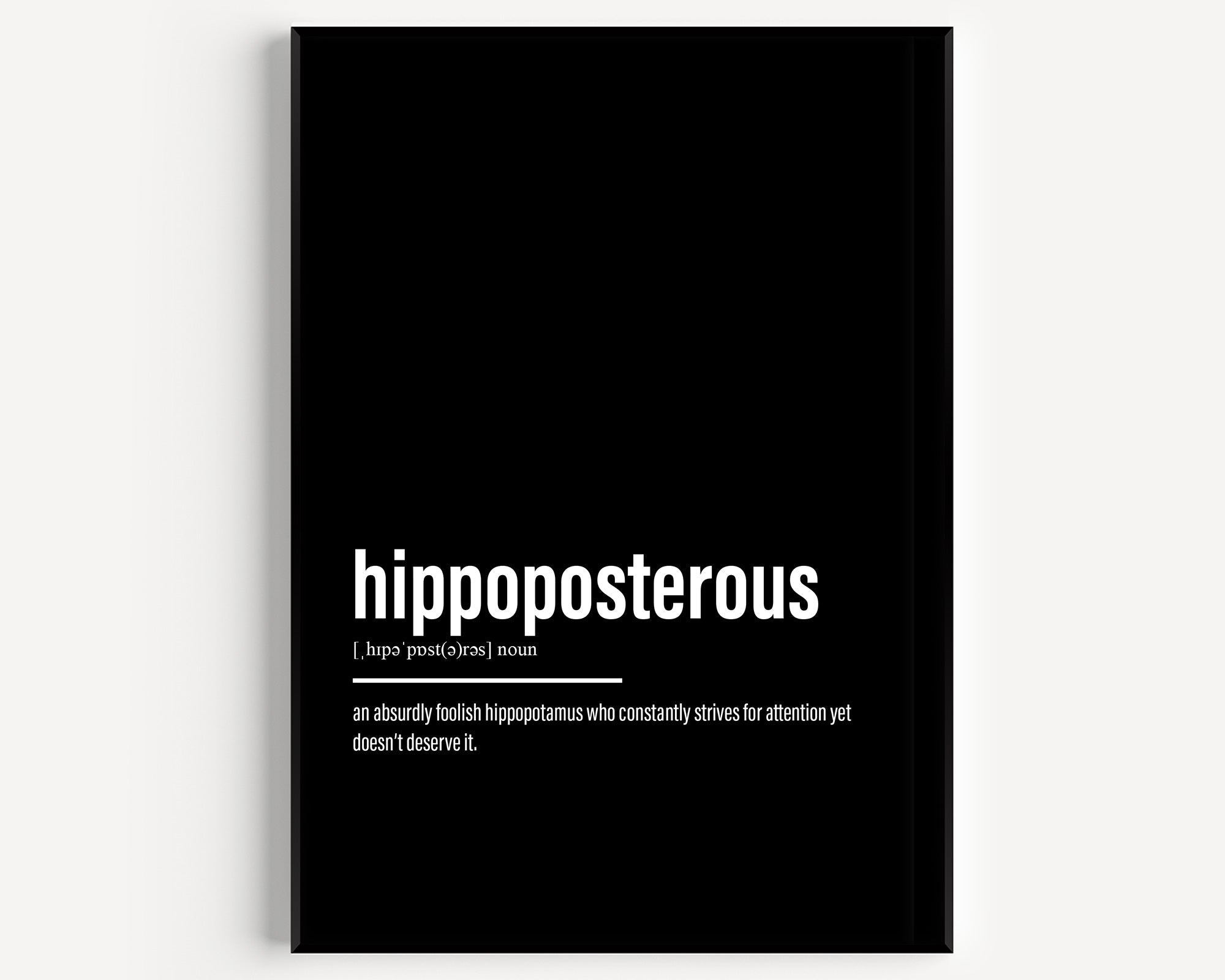 Hippoposterous Definition Print - Magic Posters