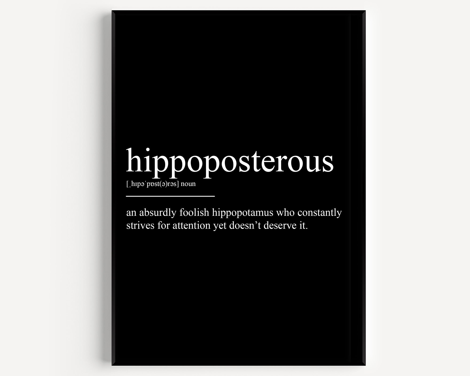 Hippoposterous Definition Print - Magic Posters
