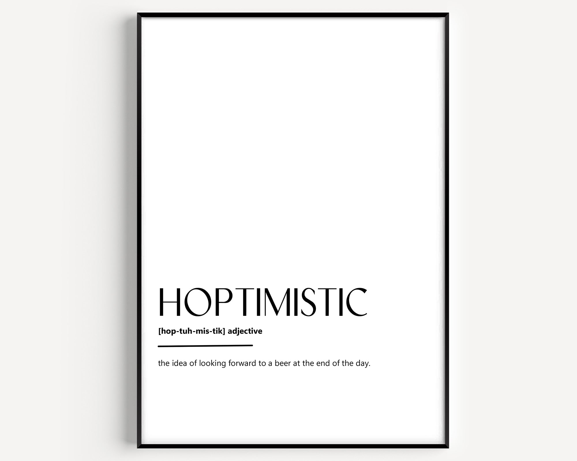 Hoptimistic Definition Print - Version 2 - Magic Posters