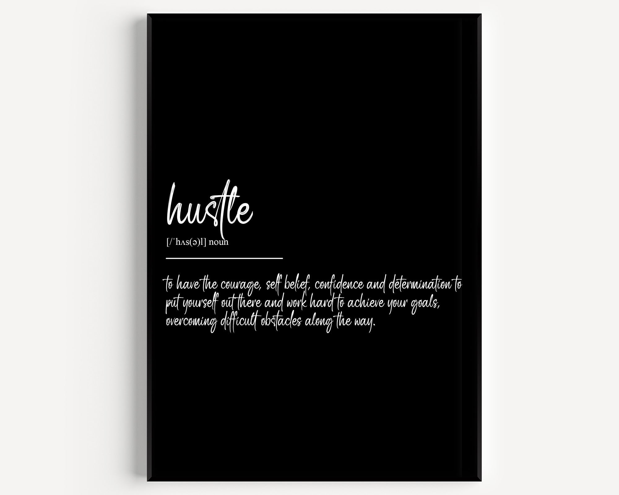 Hustle Definition Print - Magic Posters
