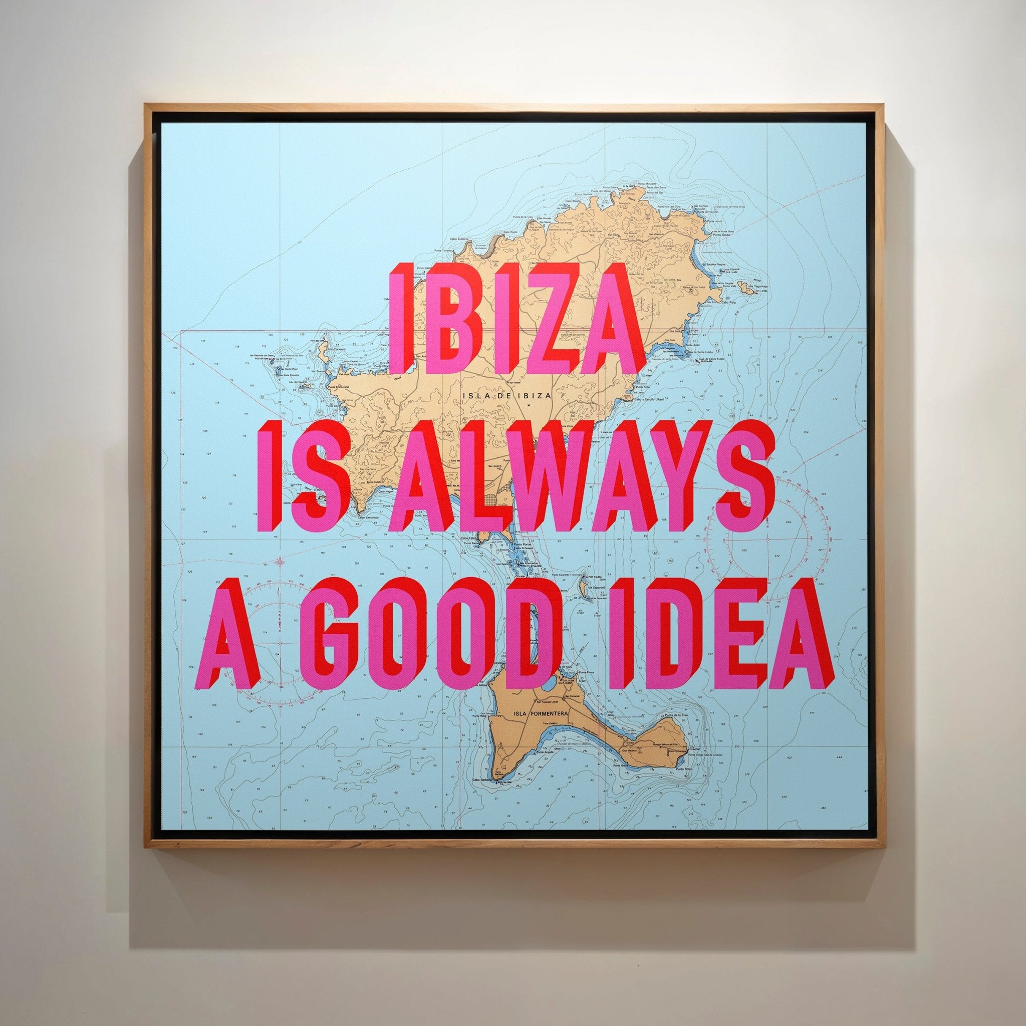Ibiza Retro Pop Art Map Print - Magic Posters