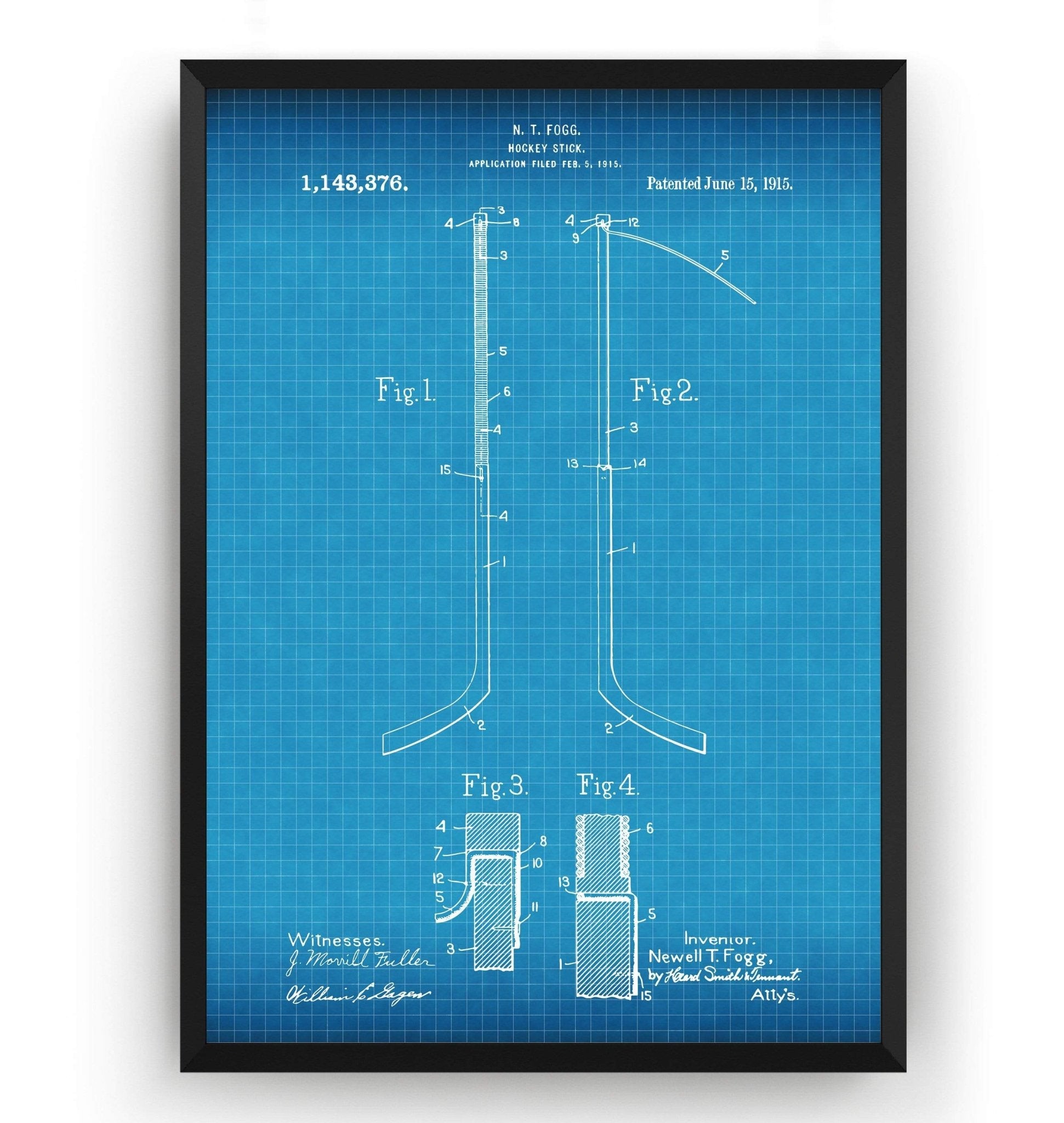 Ice Hockey Stick Patent Print - Magic Posters