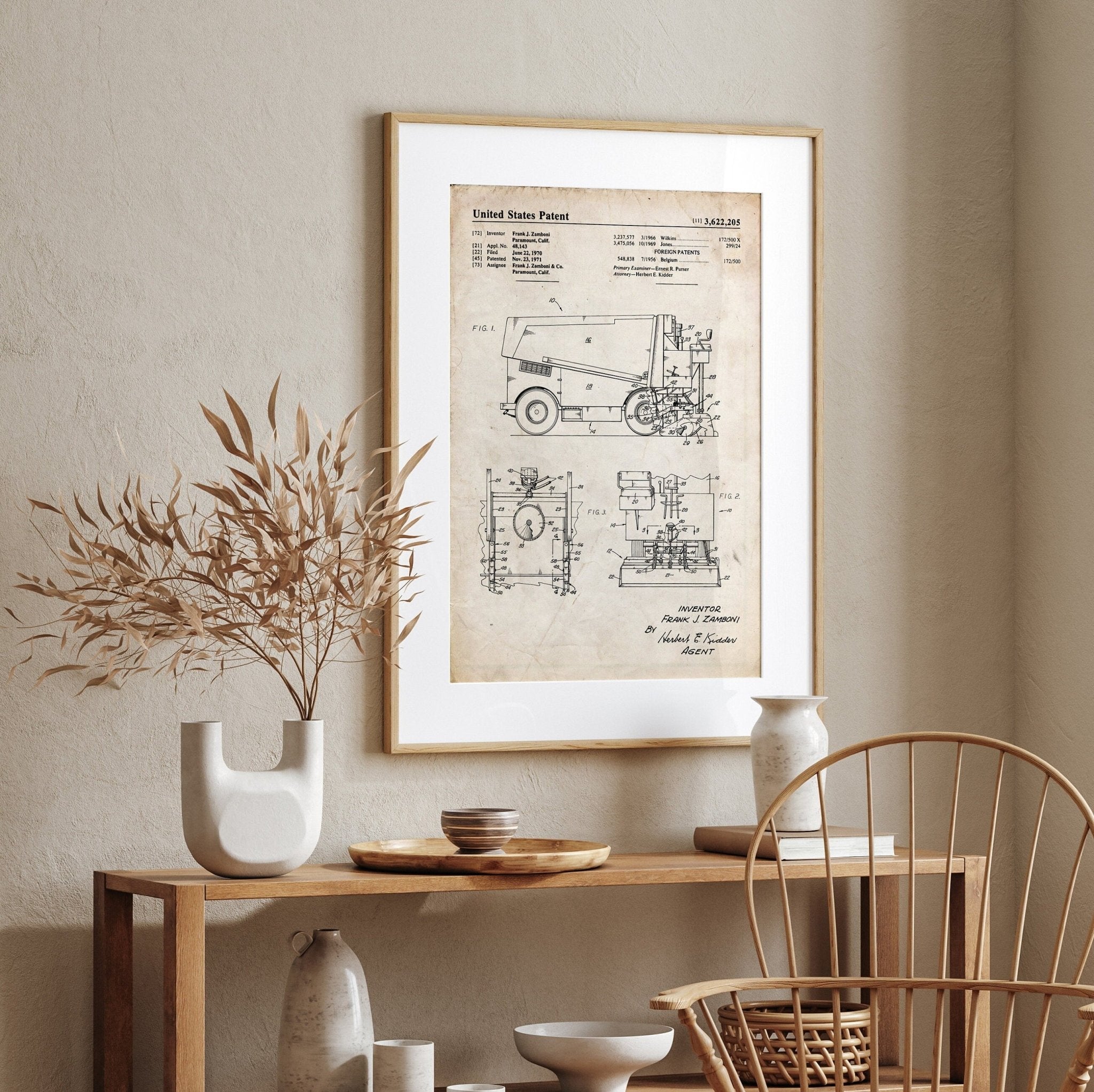 Ice Resurfacing Machine Patent Print - Magic Posters