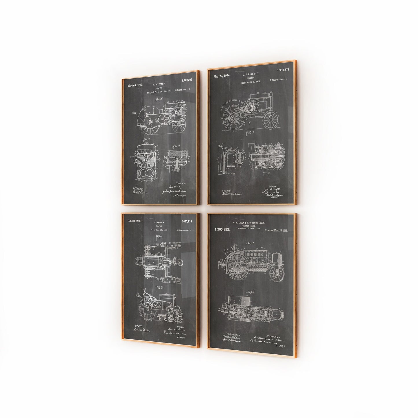 John Deere Tractor Set Of 4 Patent Prints - Magic Posters
