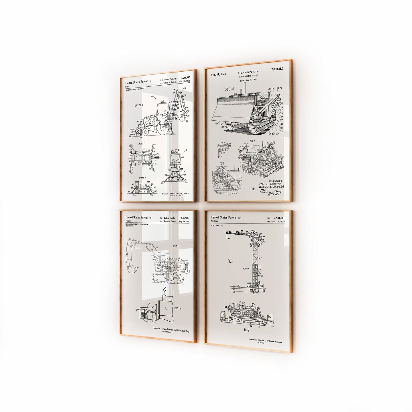 Construction Set Of 4 Patent Prints - Magic Posters