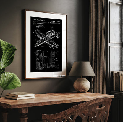 A10 Warthog Aircraft 1985 Patent Print - Magic Posters