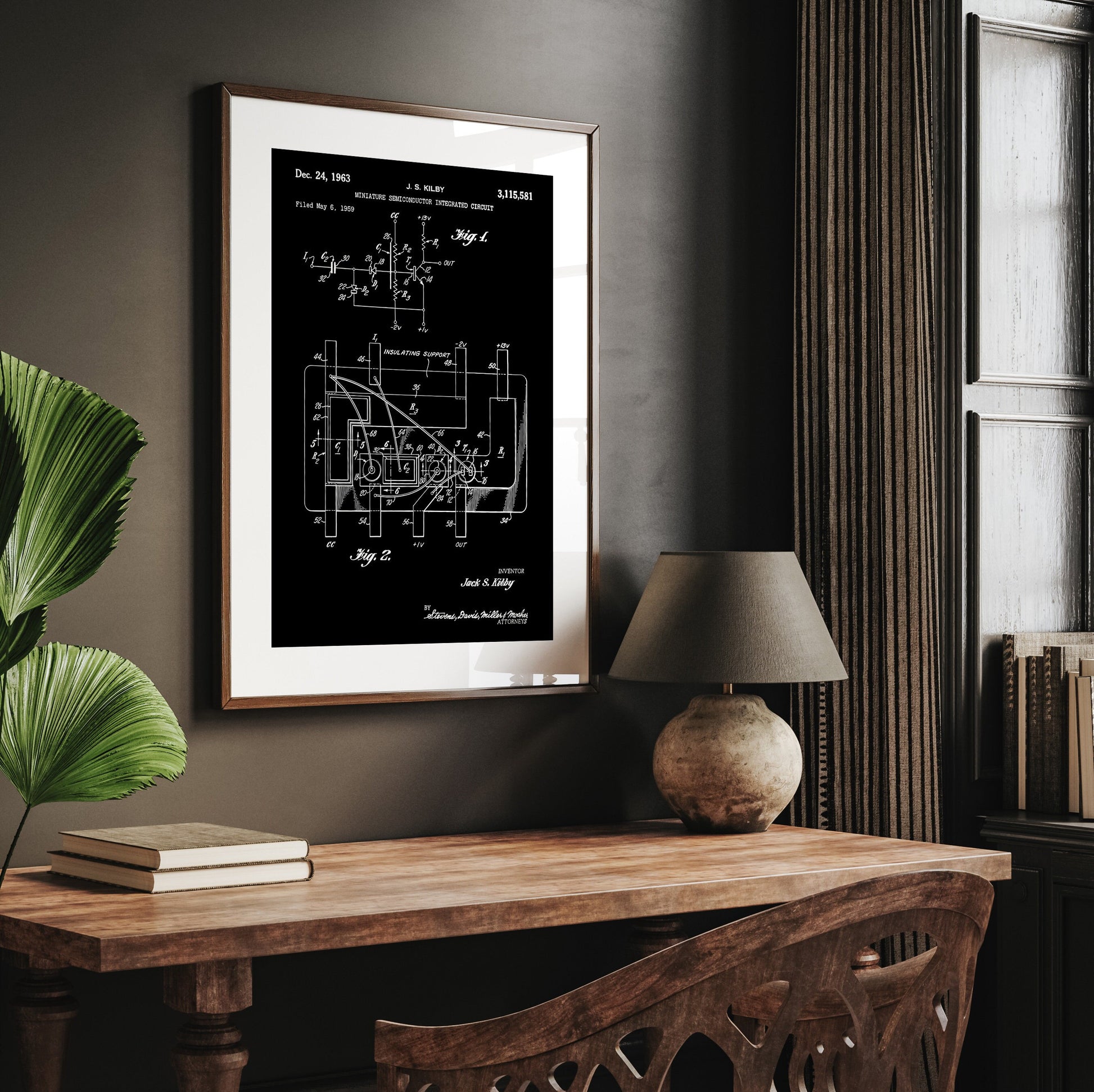 First Integrated Circuit Patent Print - Magic Posters