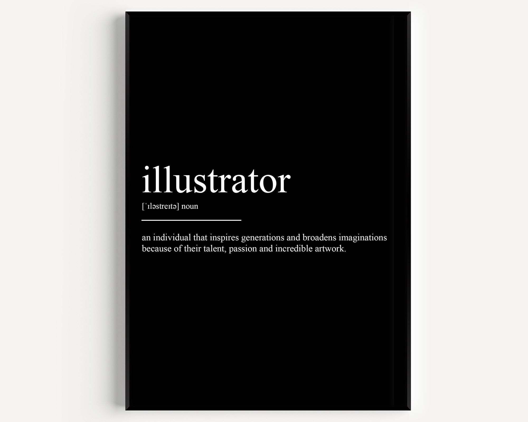 Illustrator Definition Print - Magic Posters