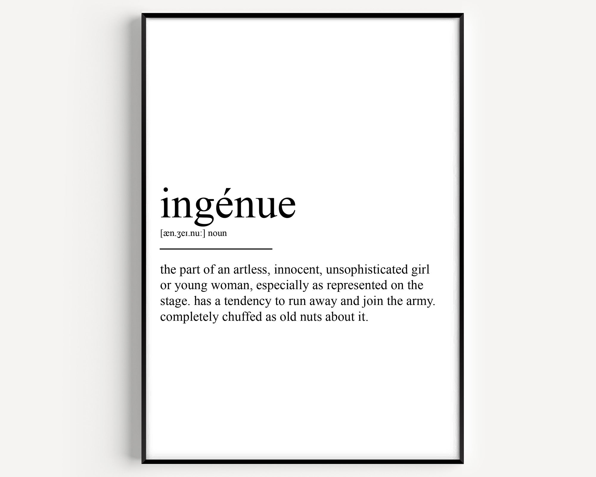 Ingénue Definition Print - Magic Posters