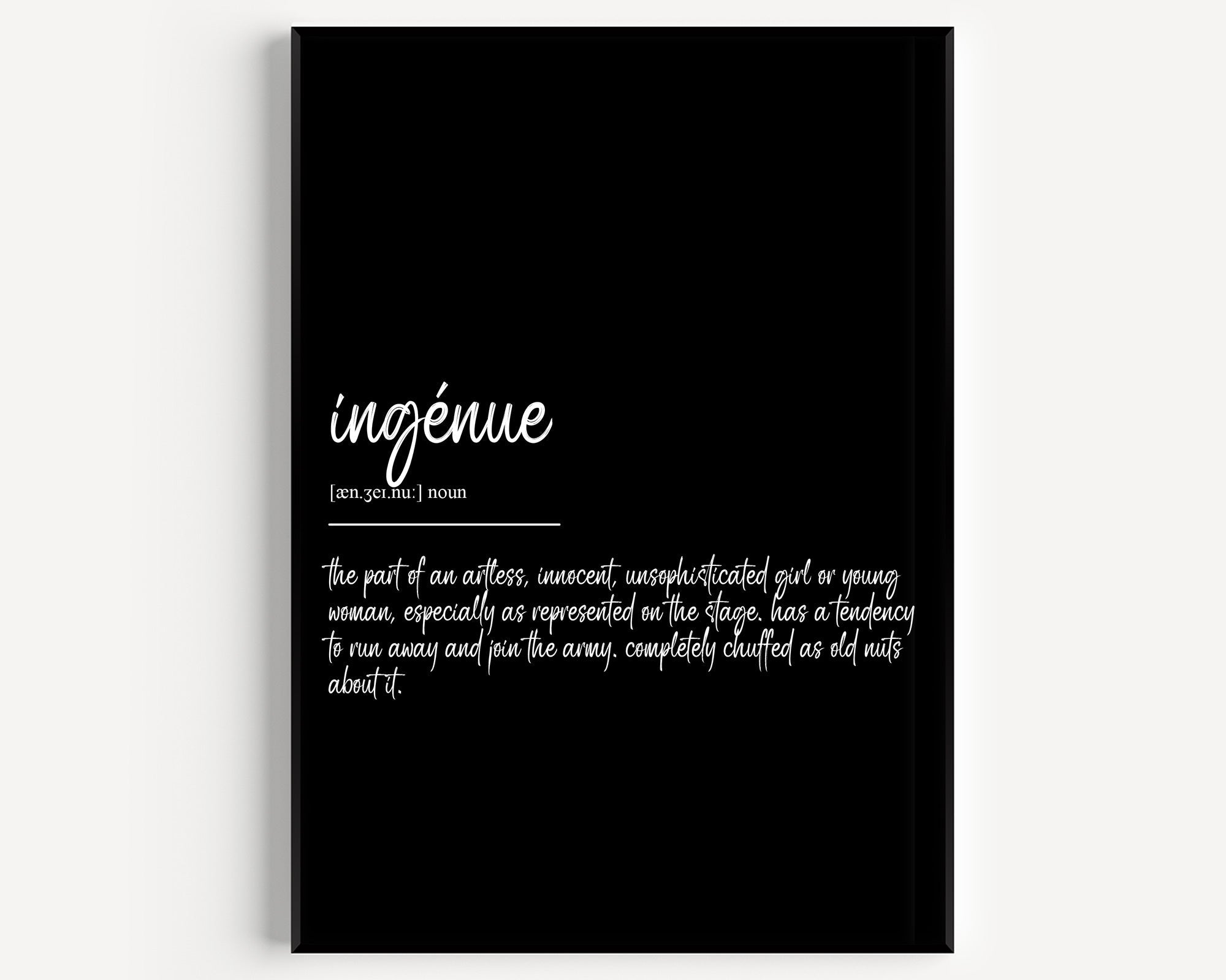 Ingénue Definition Print - Magic Posters