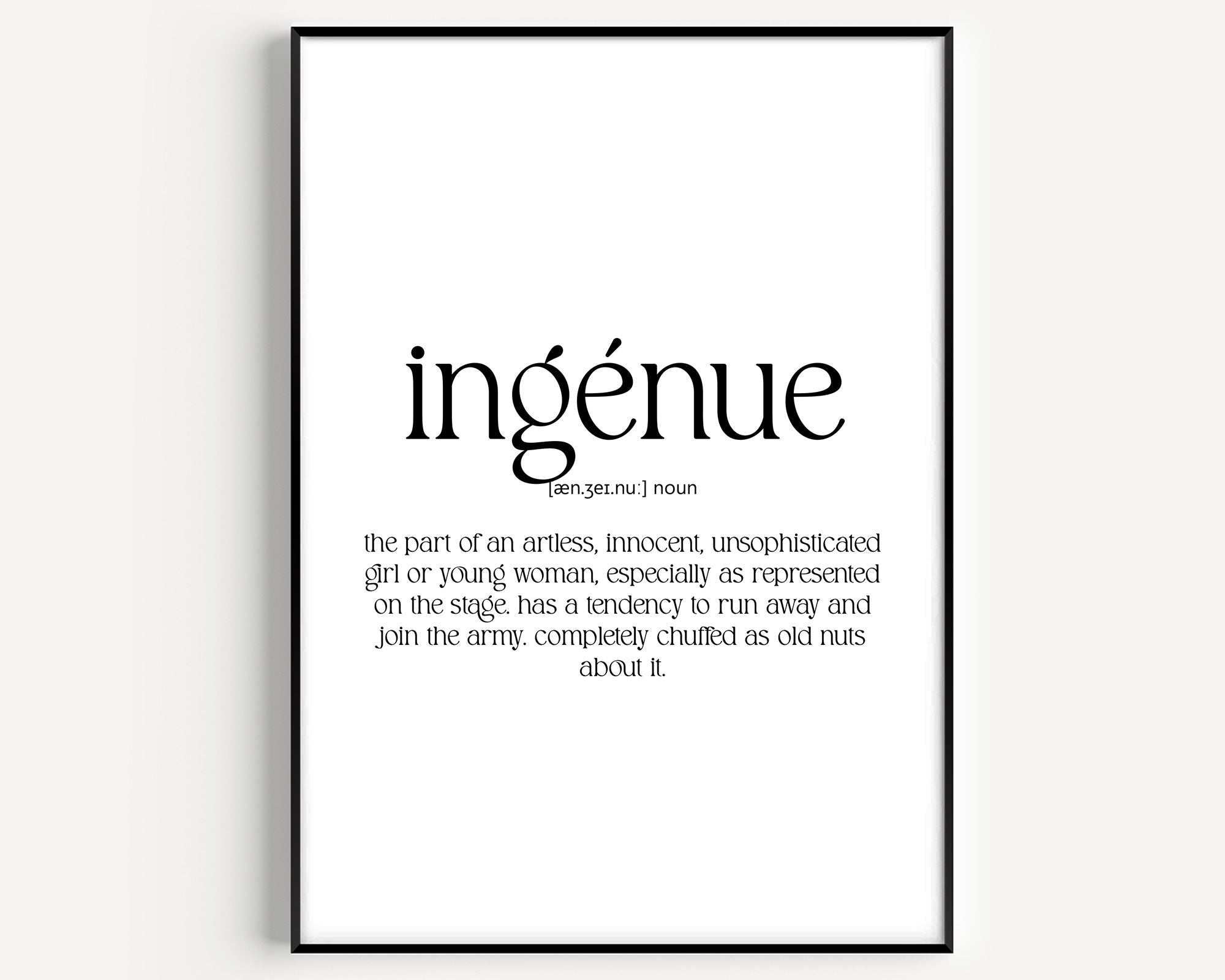 Ingénue Definition Print - Magic Posters