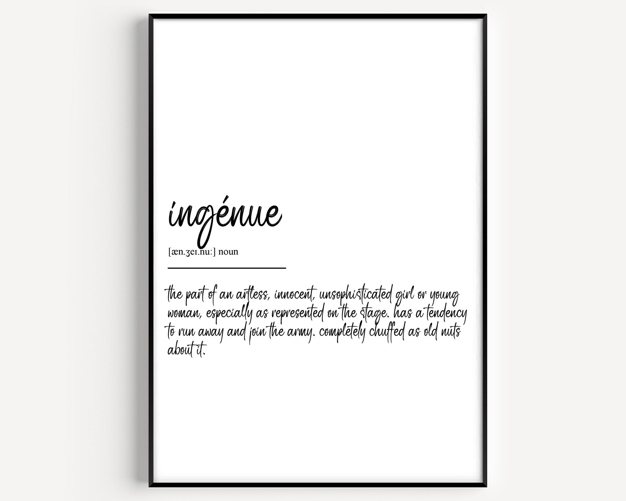 Ingénue Definition Print - Magic Posters