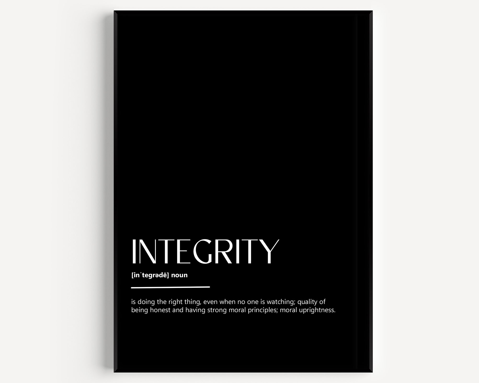 Integrity Definition Print - Version 3 - Magic Posters