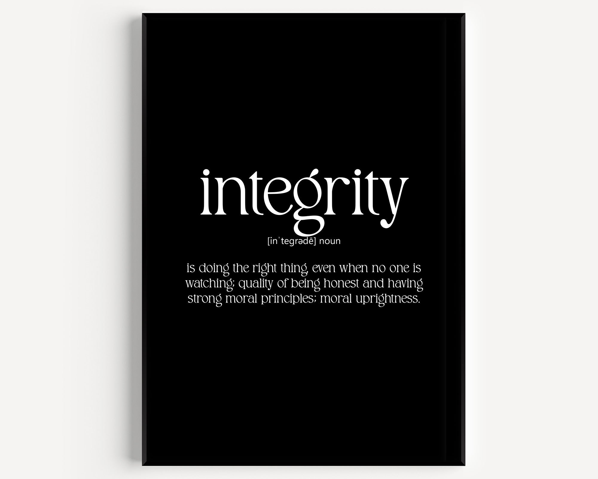 Integrity Definition Print - Version 3 - Magic Posters